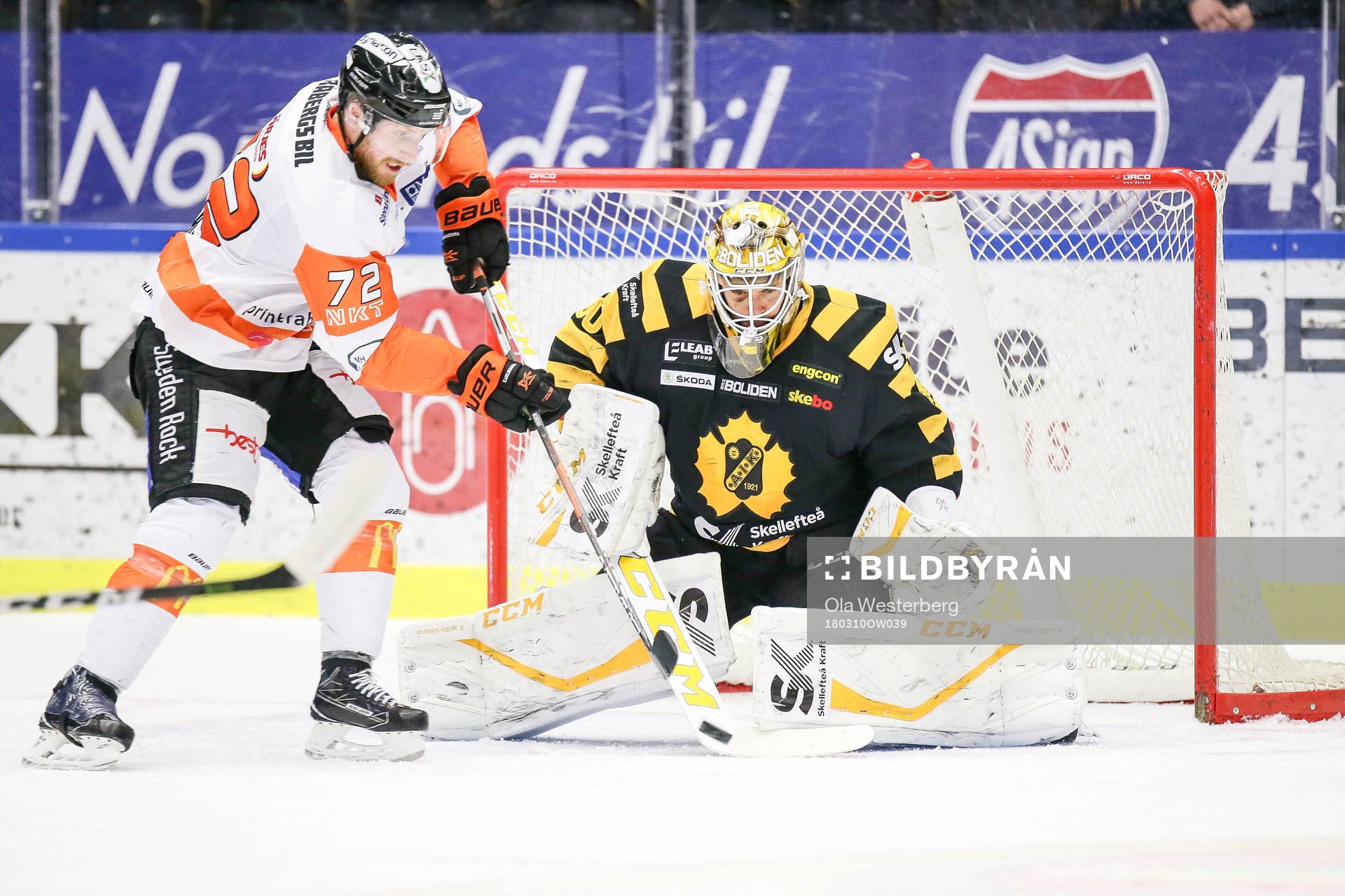 Skellefteås målvakt Gustaf Lindvall
