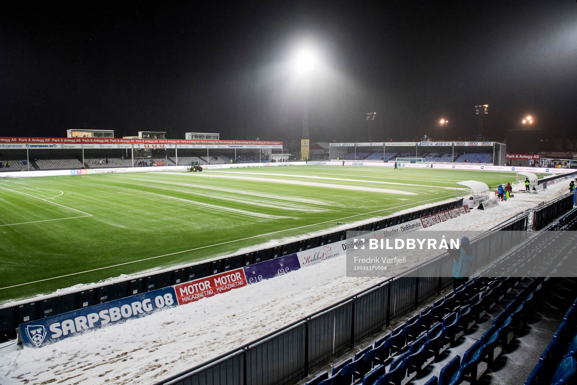 General view of Sarpsborg Stadion area of the Eliteserien