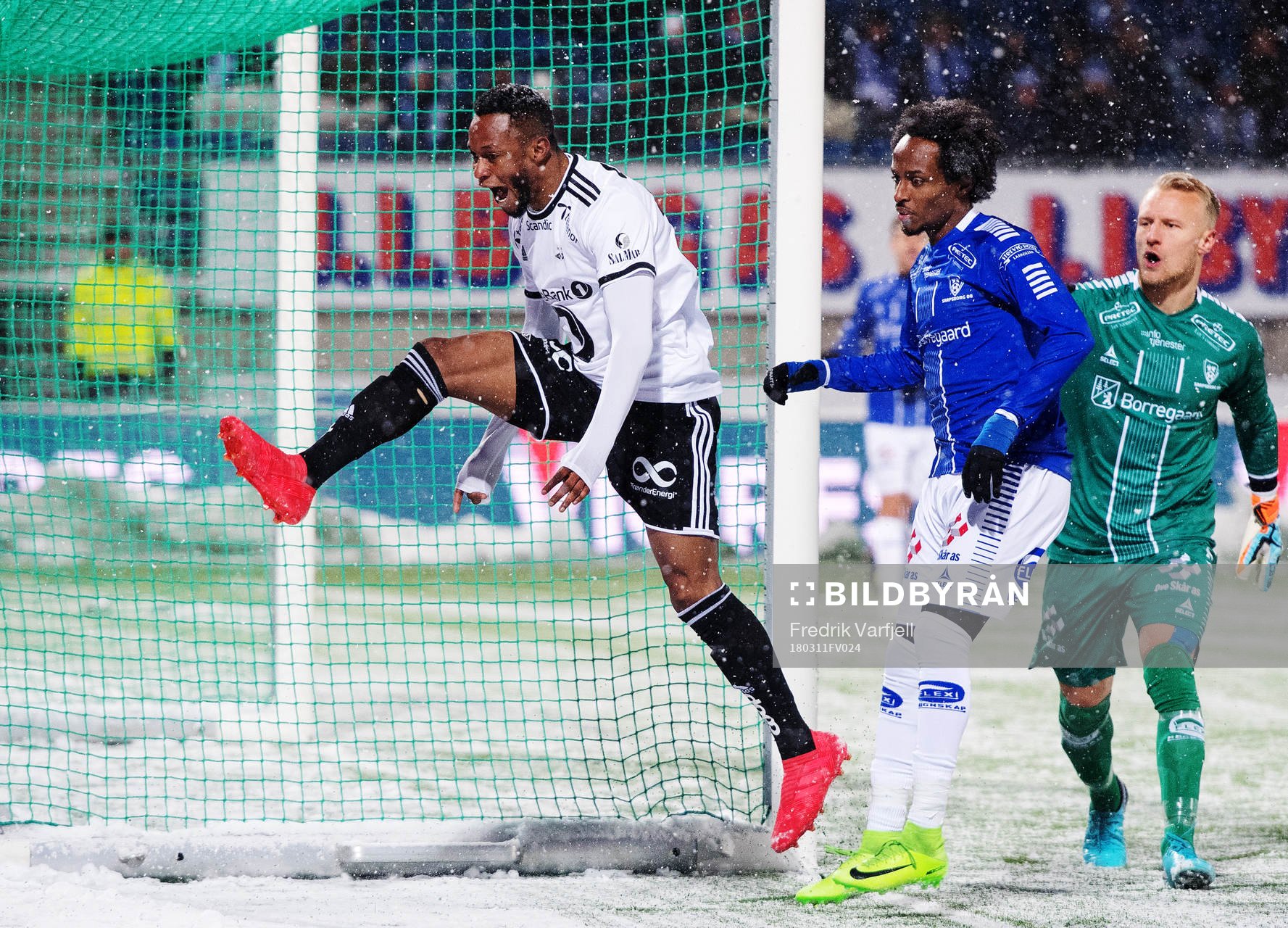 Samuel Adegbenro of Rosenborg reacts