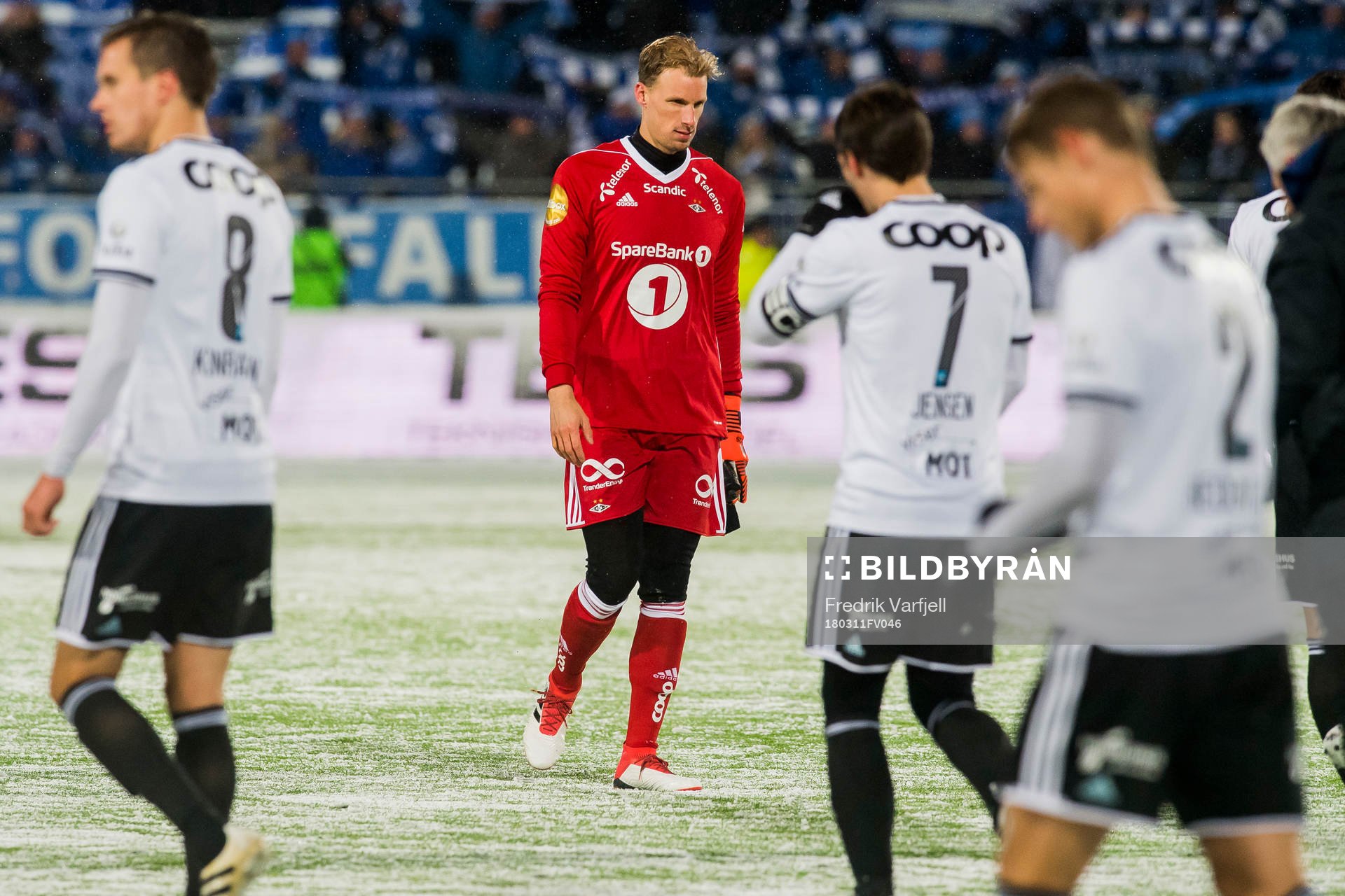 Goalkeeper André Hansen of Rosenborg looks dejected