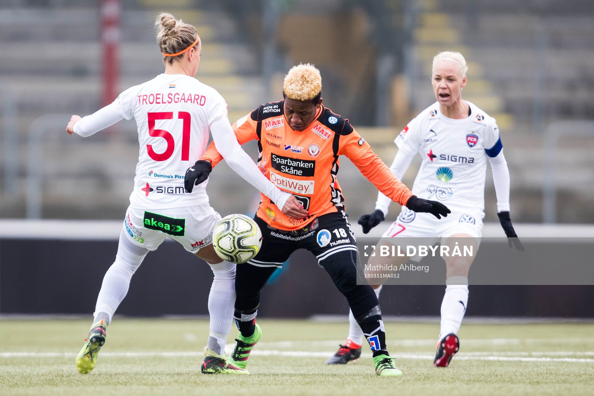 Rosengårds Sanne Troelsgaard Nielsen och Kristianstads