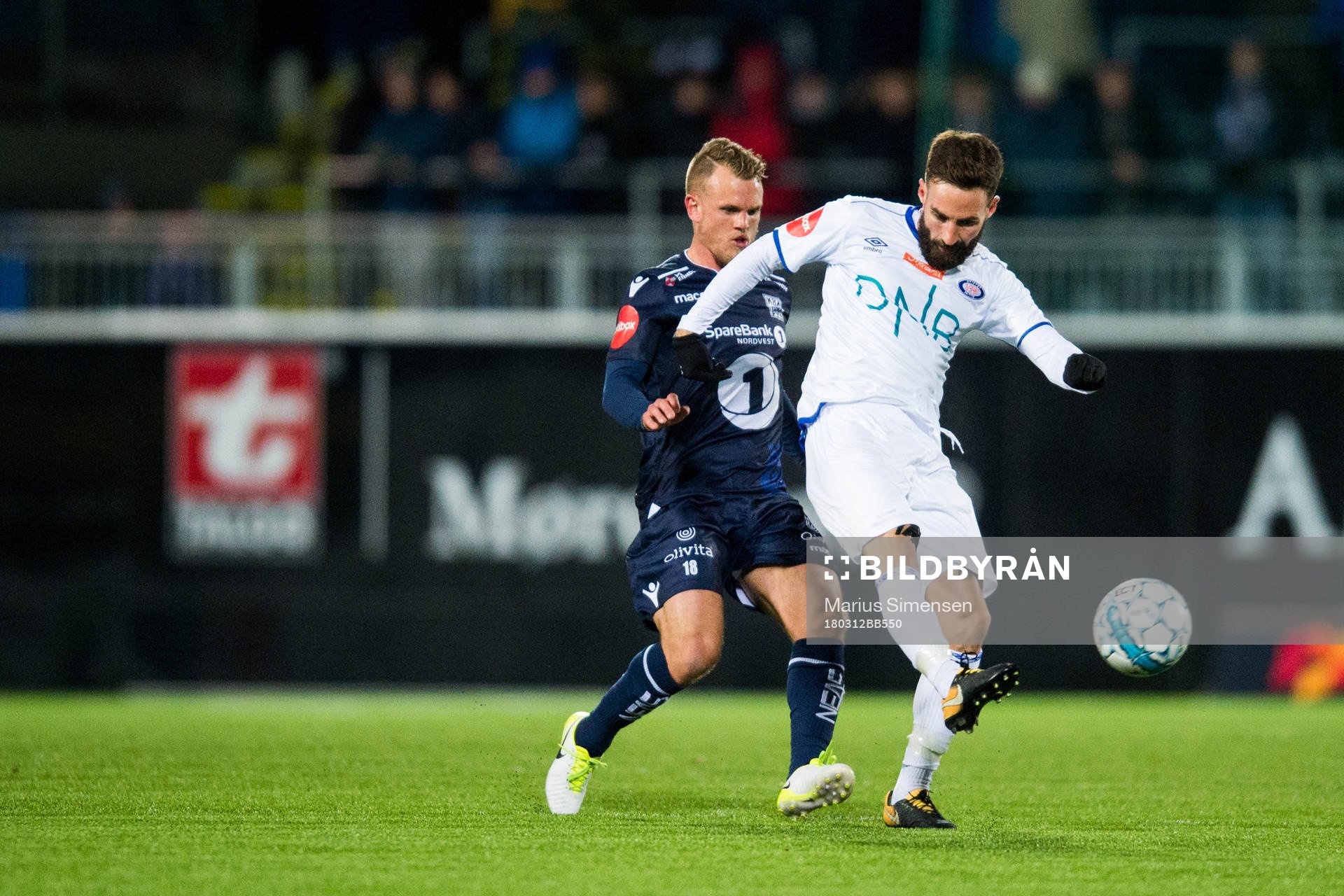 Stian Semb Aasmundsen of Kristiansund and Magnus Lekven of
