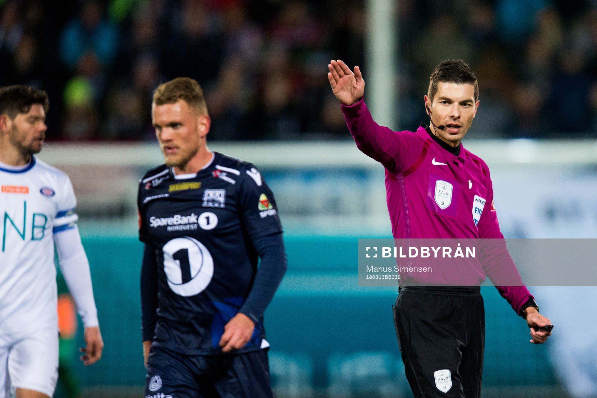 Tore Hansen, referee, during the Eliteserien match between Kristiansund and Vålerenga on March 12, 2018 in Kristiansund.