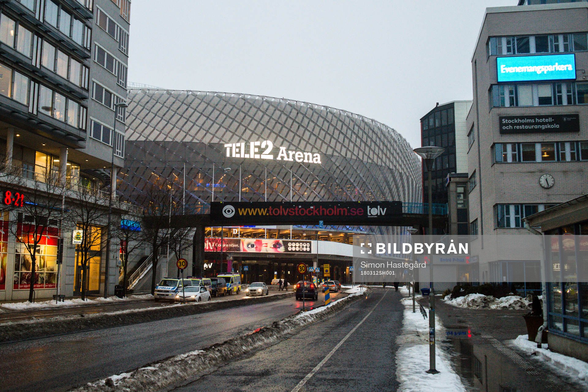 Tele2 Arena före kvartsfinalen i Svenska Cupen mellan