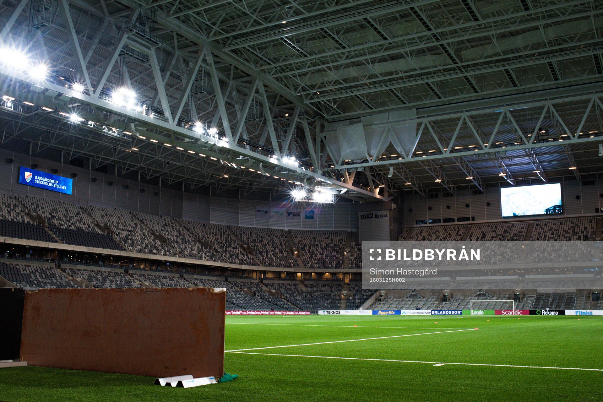 Tele2 Arean före kvartsfinalen i Svenska Cupen mellan