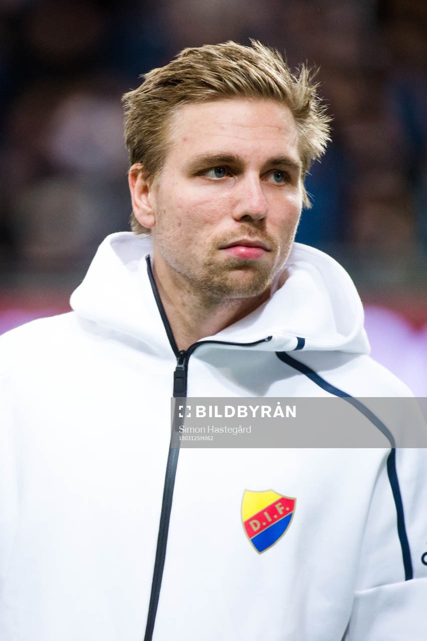 Djurgårdens Jonathan Ring före  kvartsfinalen i Svenska