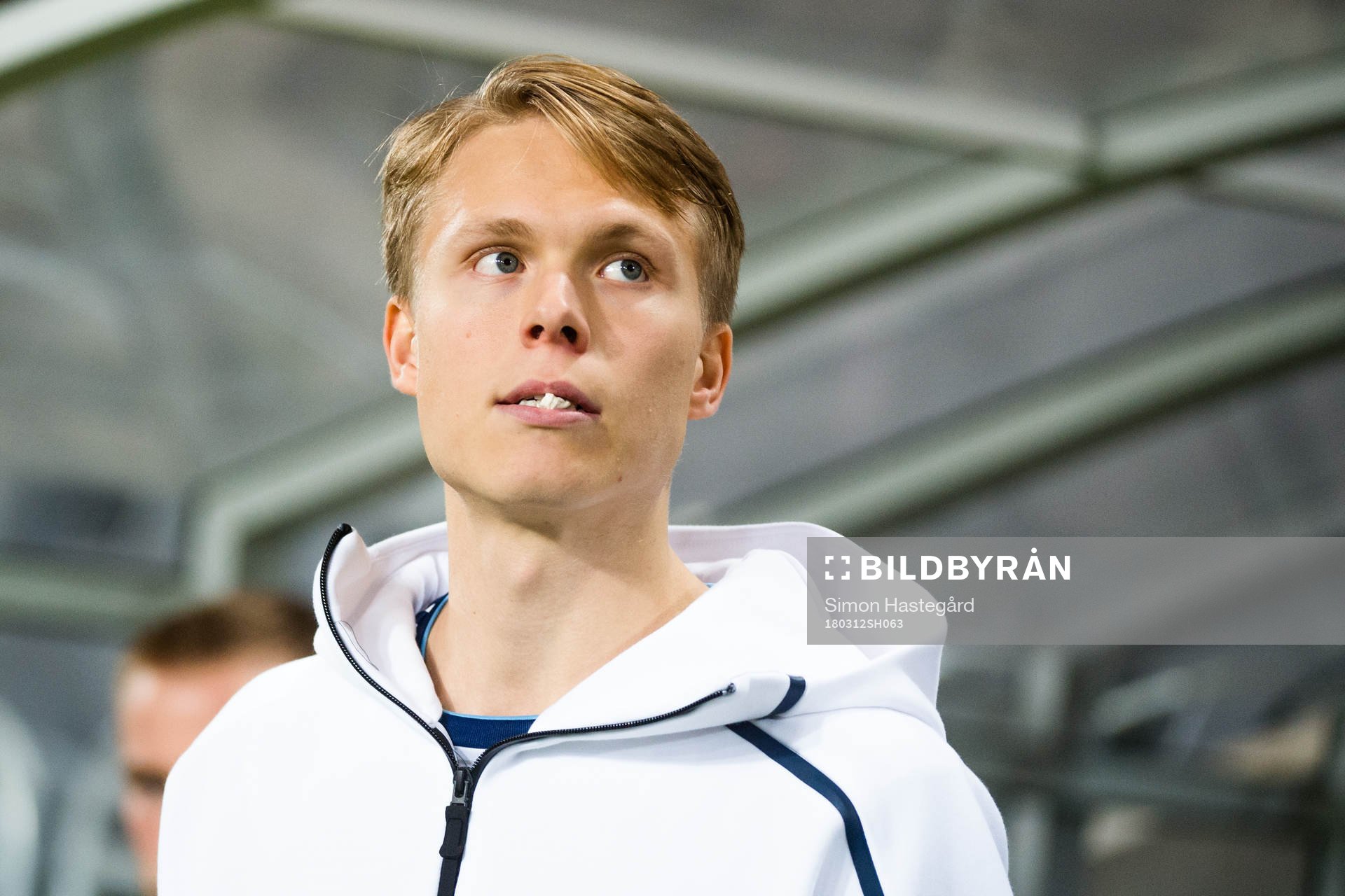 Jonathan Augustinsson före  kvartsfinalen i Svenska Cupen