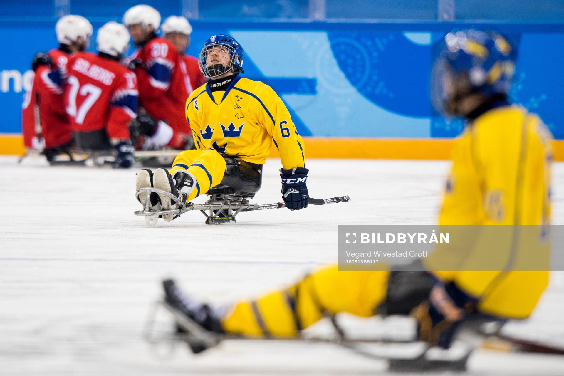 Peter Nilsson of Sweden looks dejected