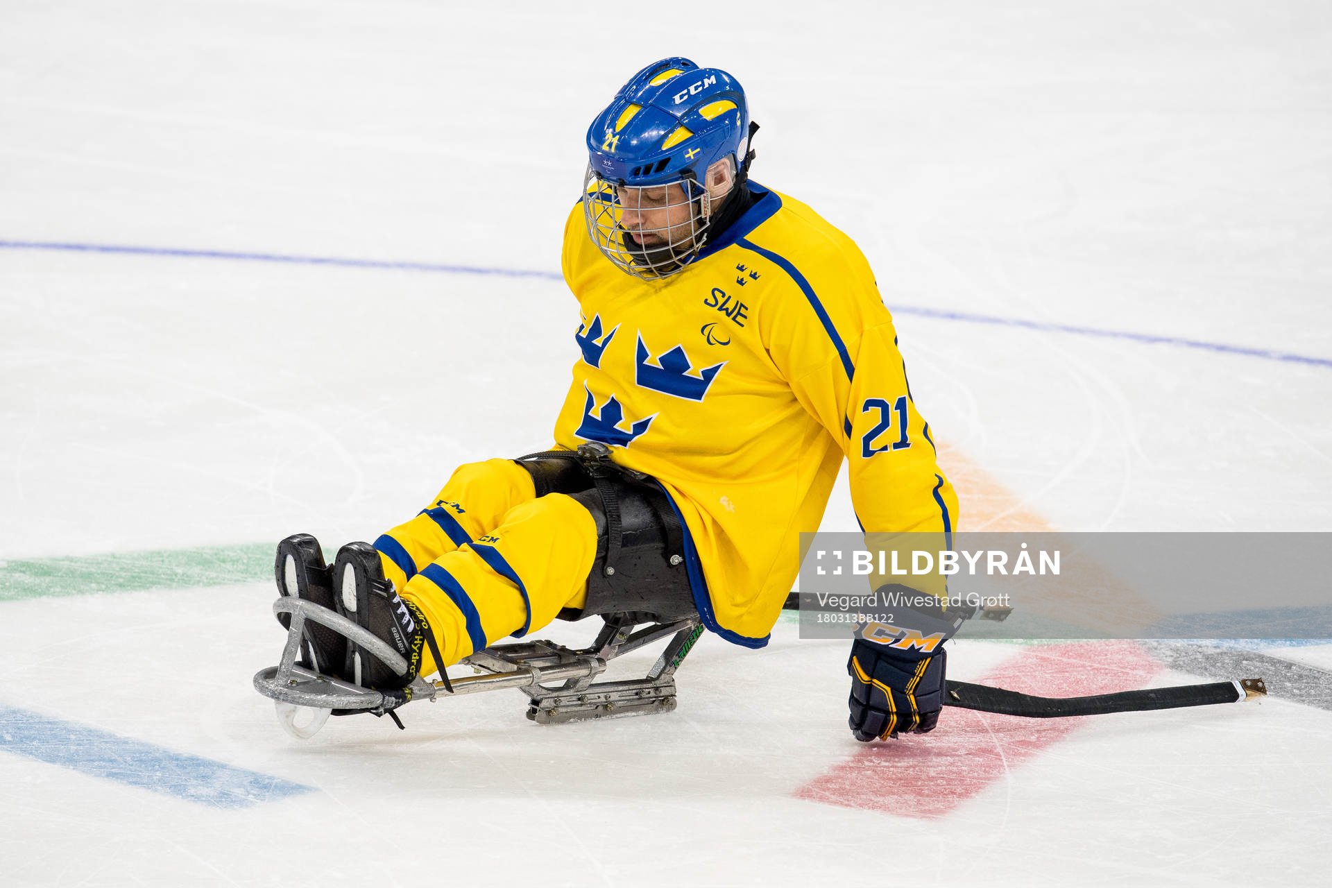 Markus Holm of Sweden looks dejected