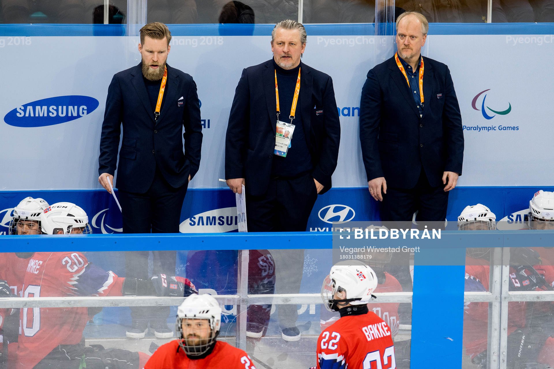 Espen Hegde, head coach of Norway, and Ole Eskild
