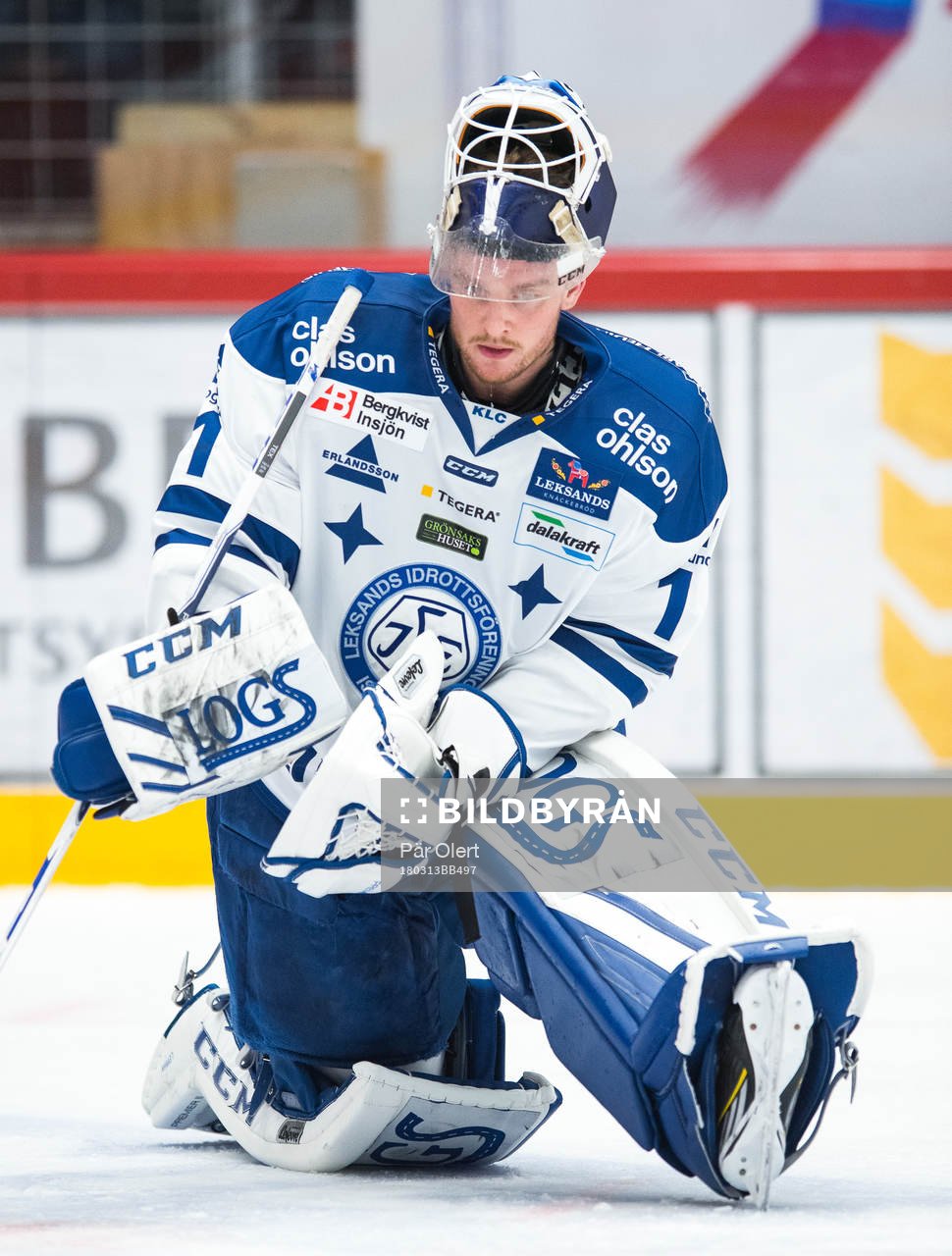 Leksands målvakt Tex Williamsson deppar