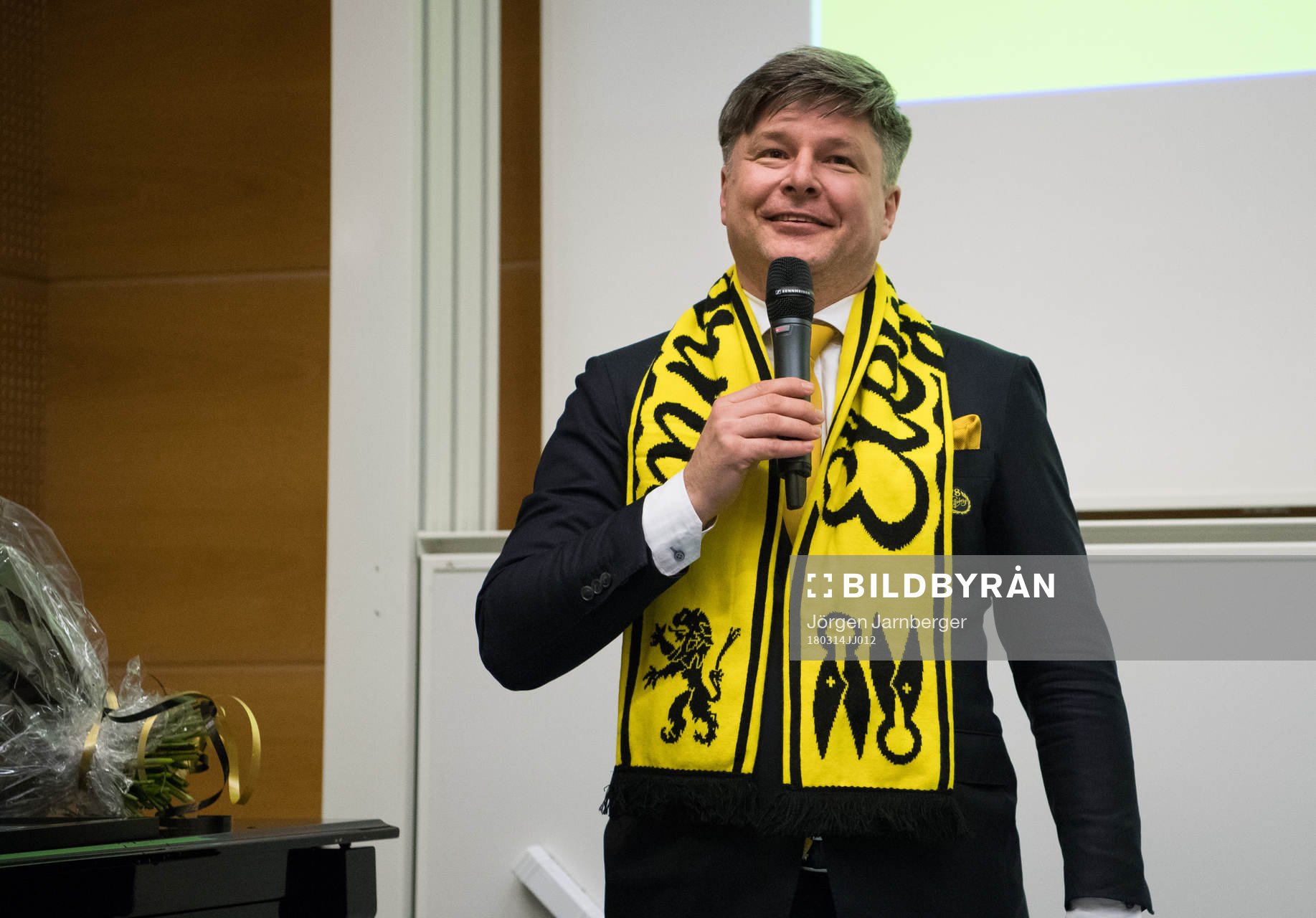 Elfsborgs avgående ordförande Bo Johansson höll tacktal