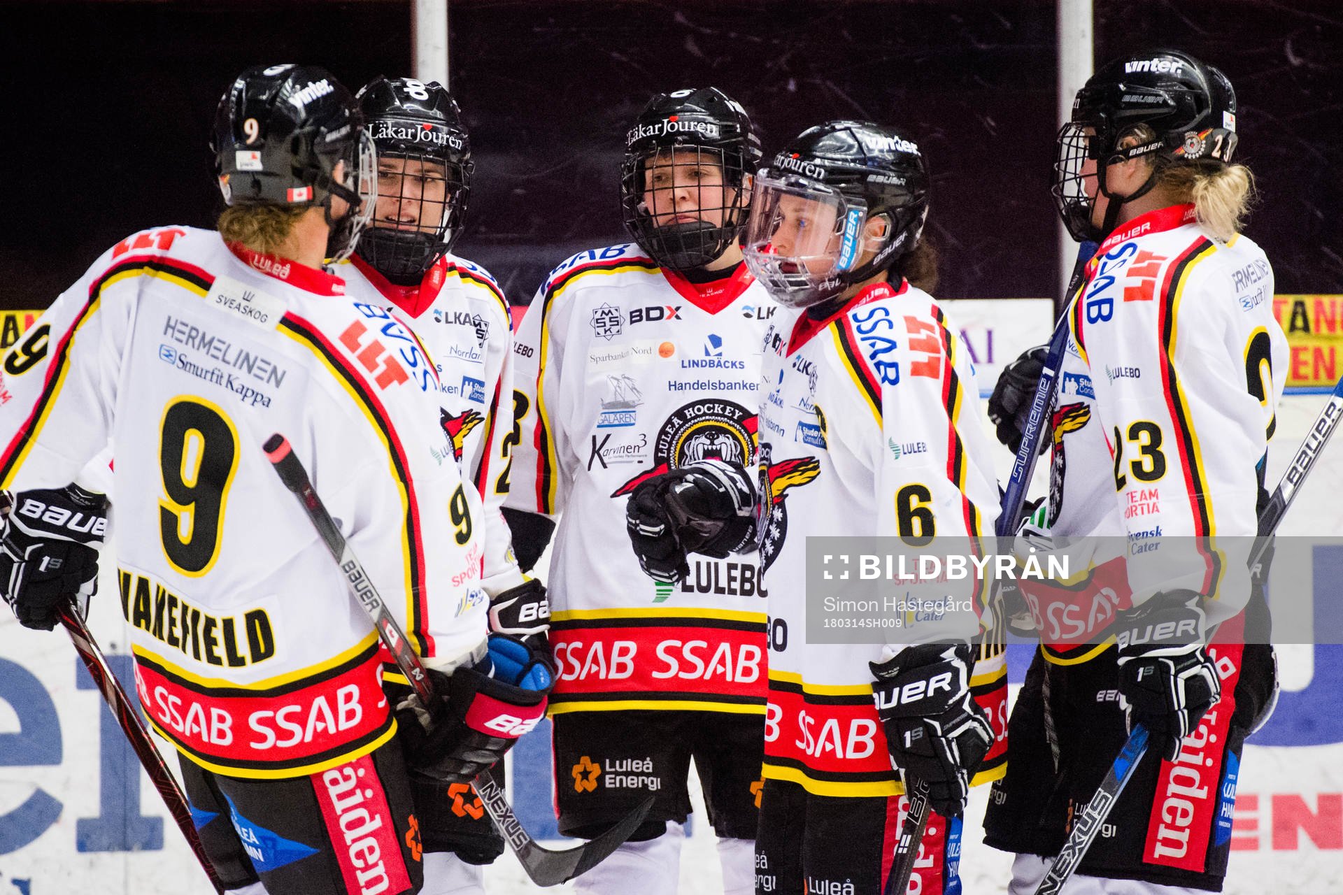Luleås Michelle Karvinen jublar
