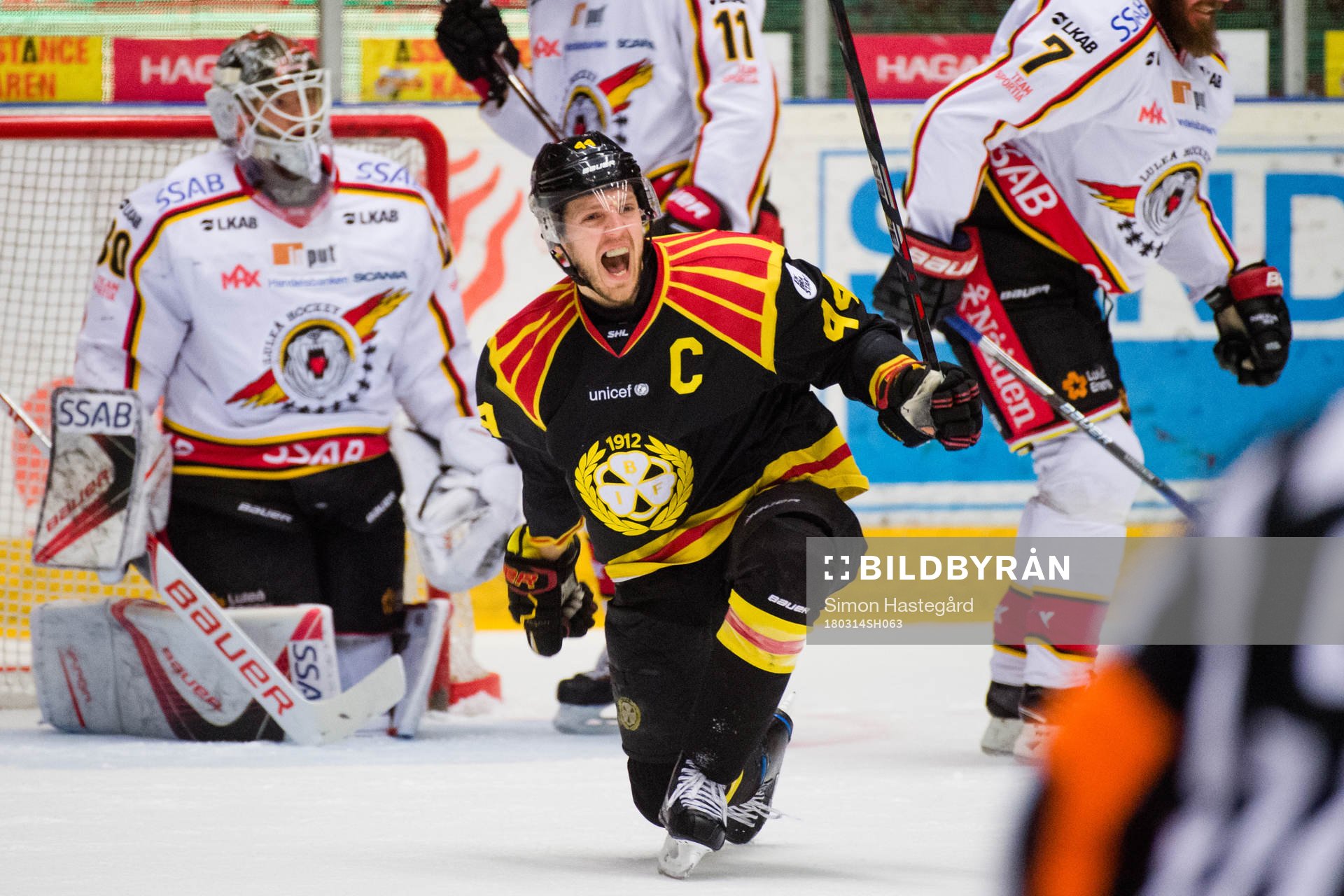 Brynäs Jacob Blomqvist jublar