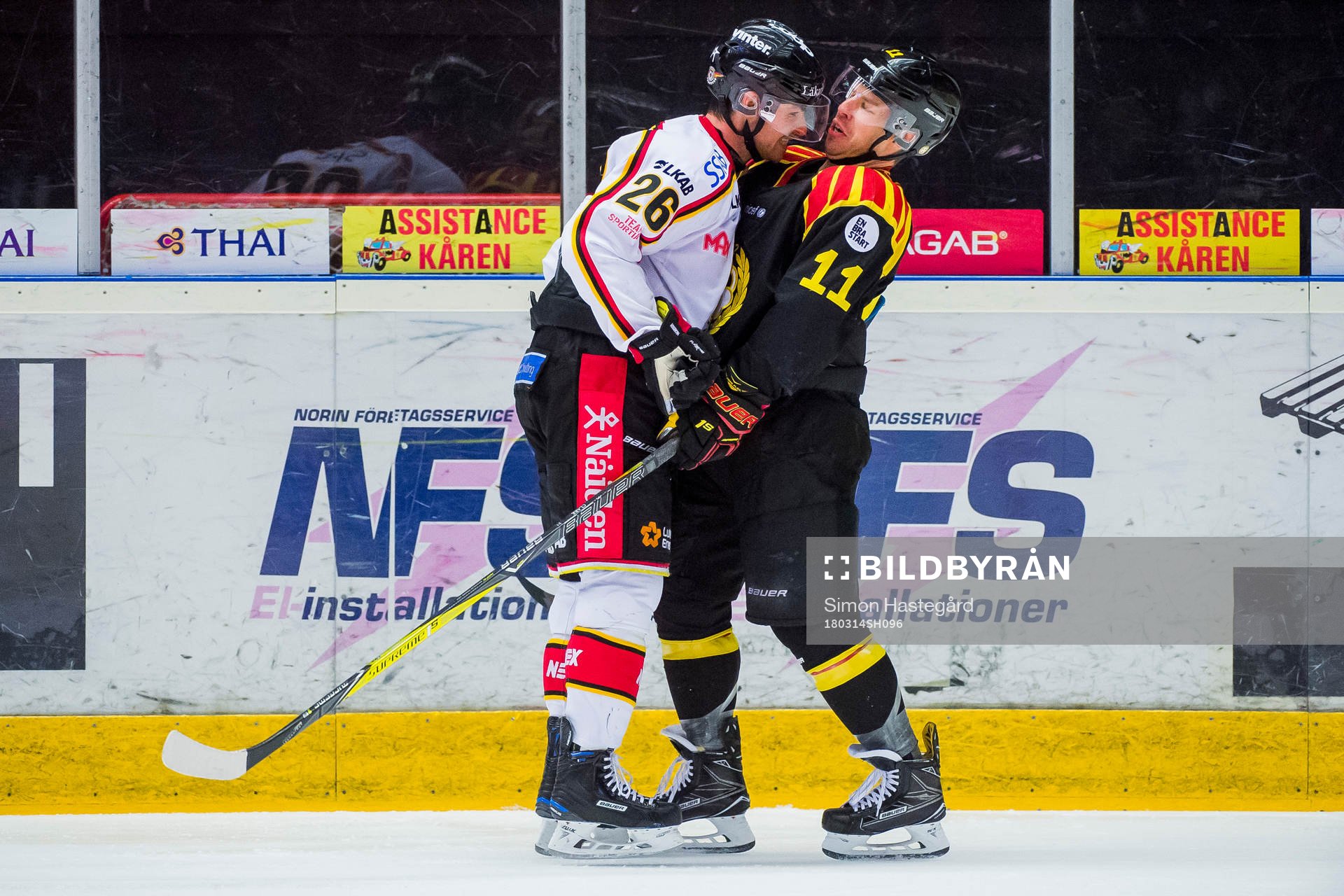 Luleås Joey Hishon och Brynäs Kevin Clark