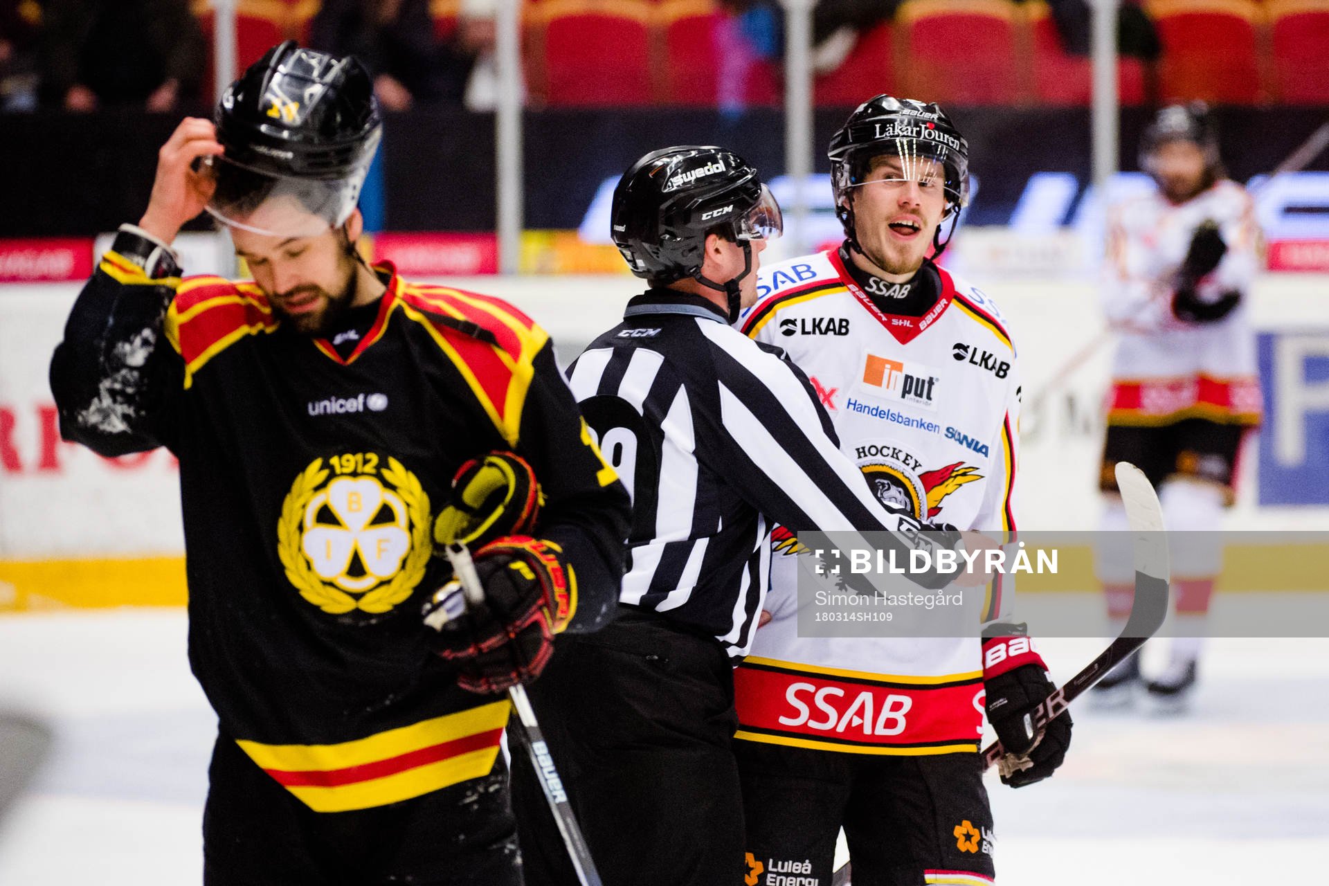 Brynäs Johan Alcén och Luleås Emil Larsson