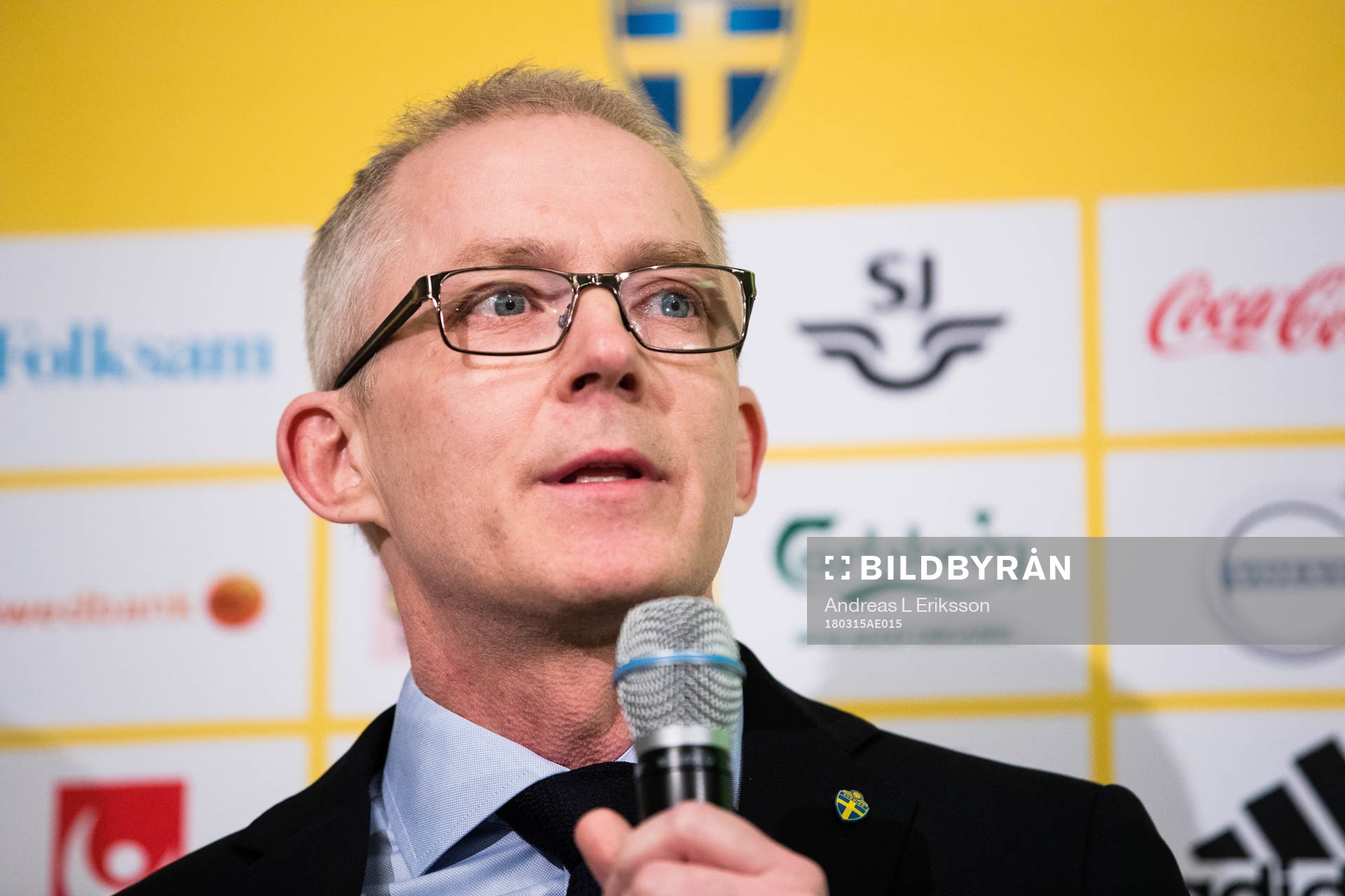 Svenska fotbollförbundets kommunikatör Staffan Stjernholm