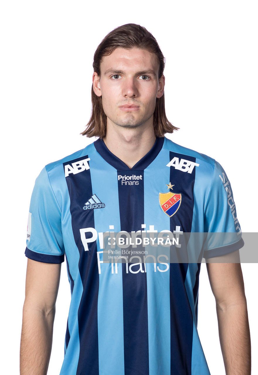 Djurgårdens Julian Kristoffersen poserar för ett porträtt den 15 mars 2018 i Stockholm.