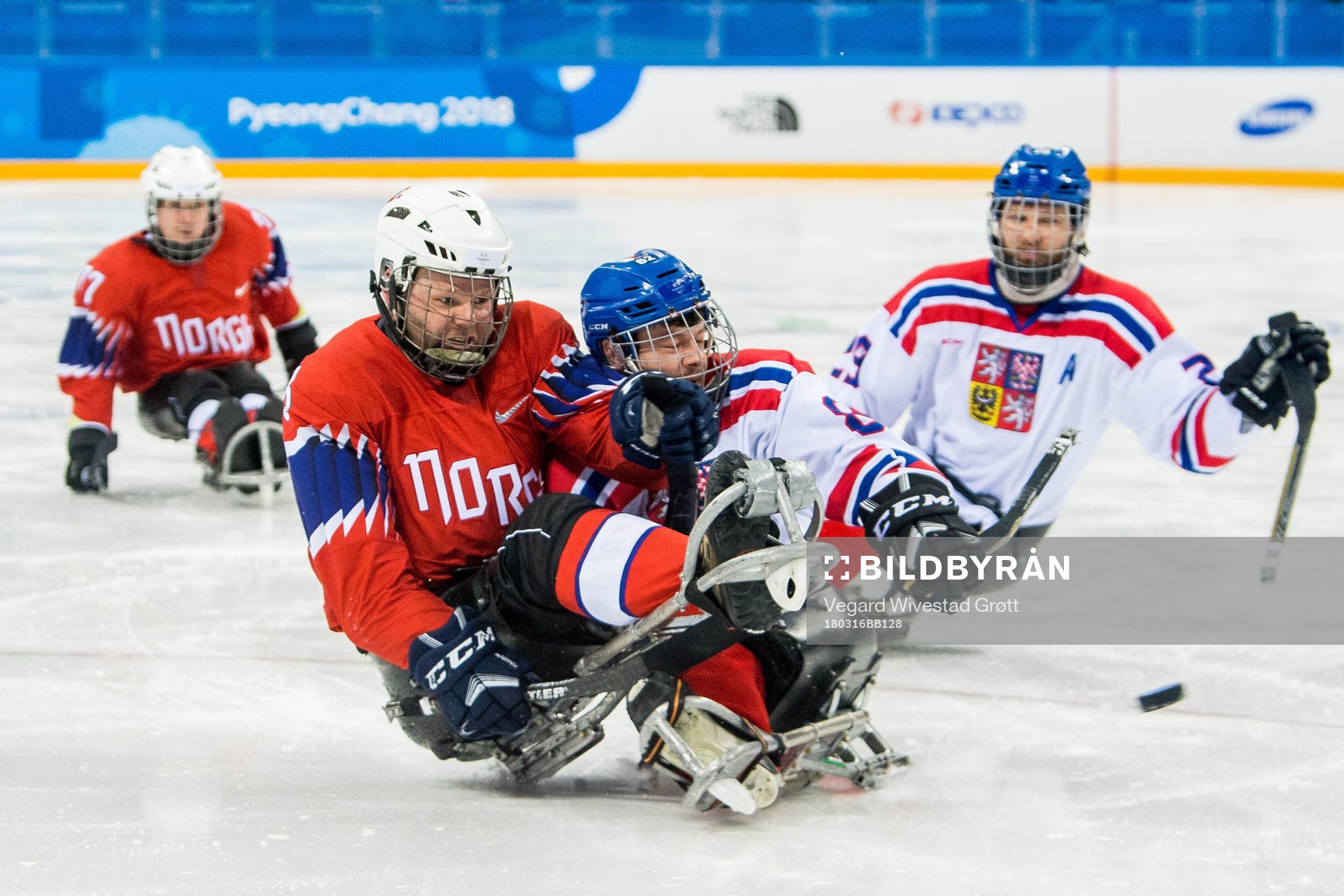 Rolf Einar Pedersen of Norway and Zdenek Habl of the Czech