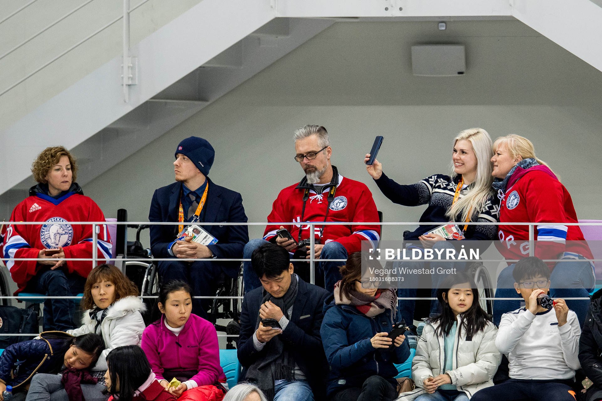 Lena Schrøder of Norway in the stands
