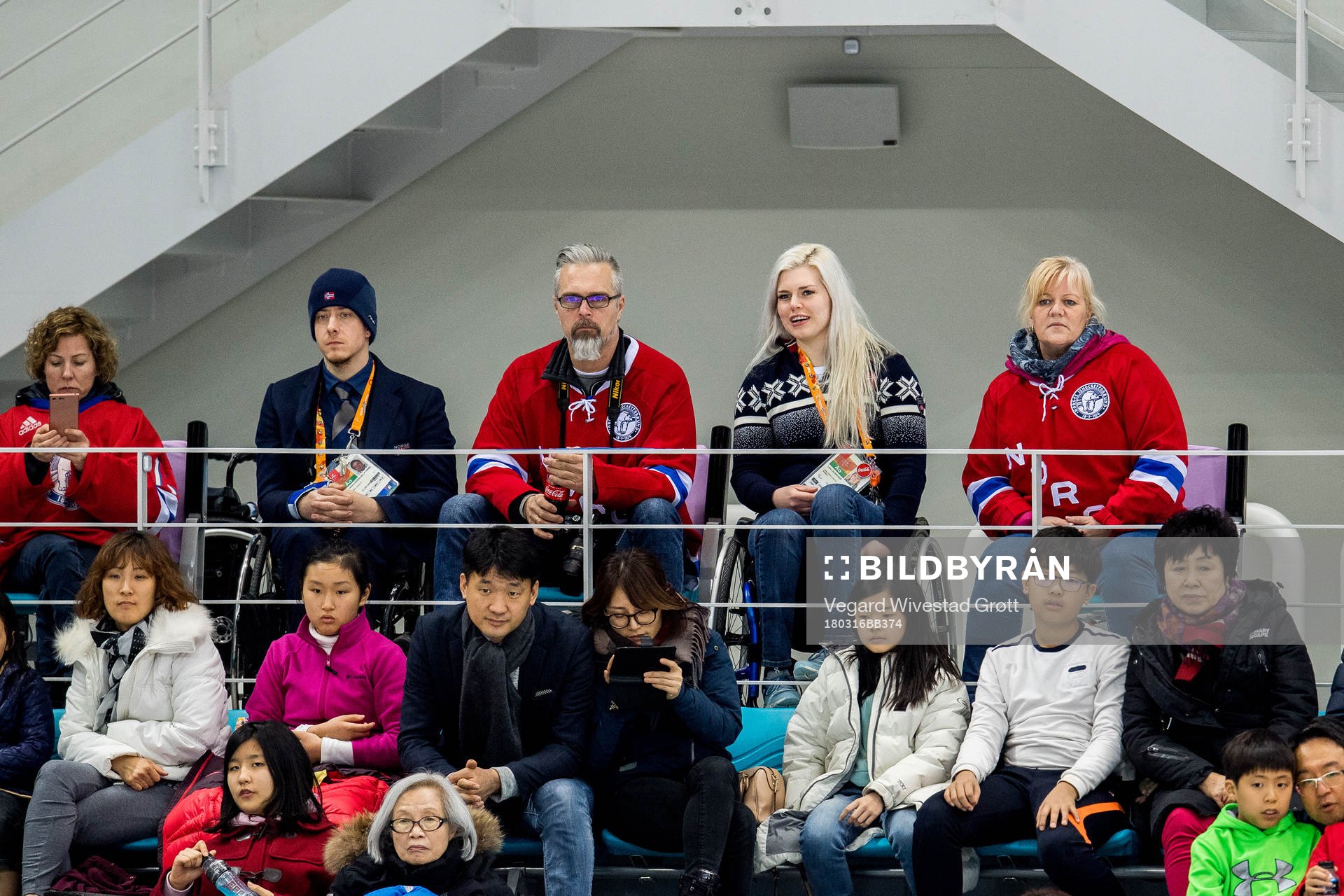 Lena Schrøder of Norway in the stands