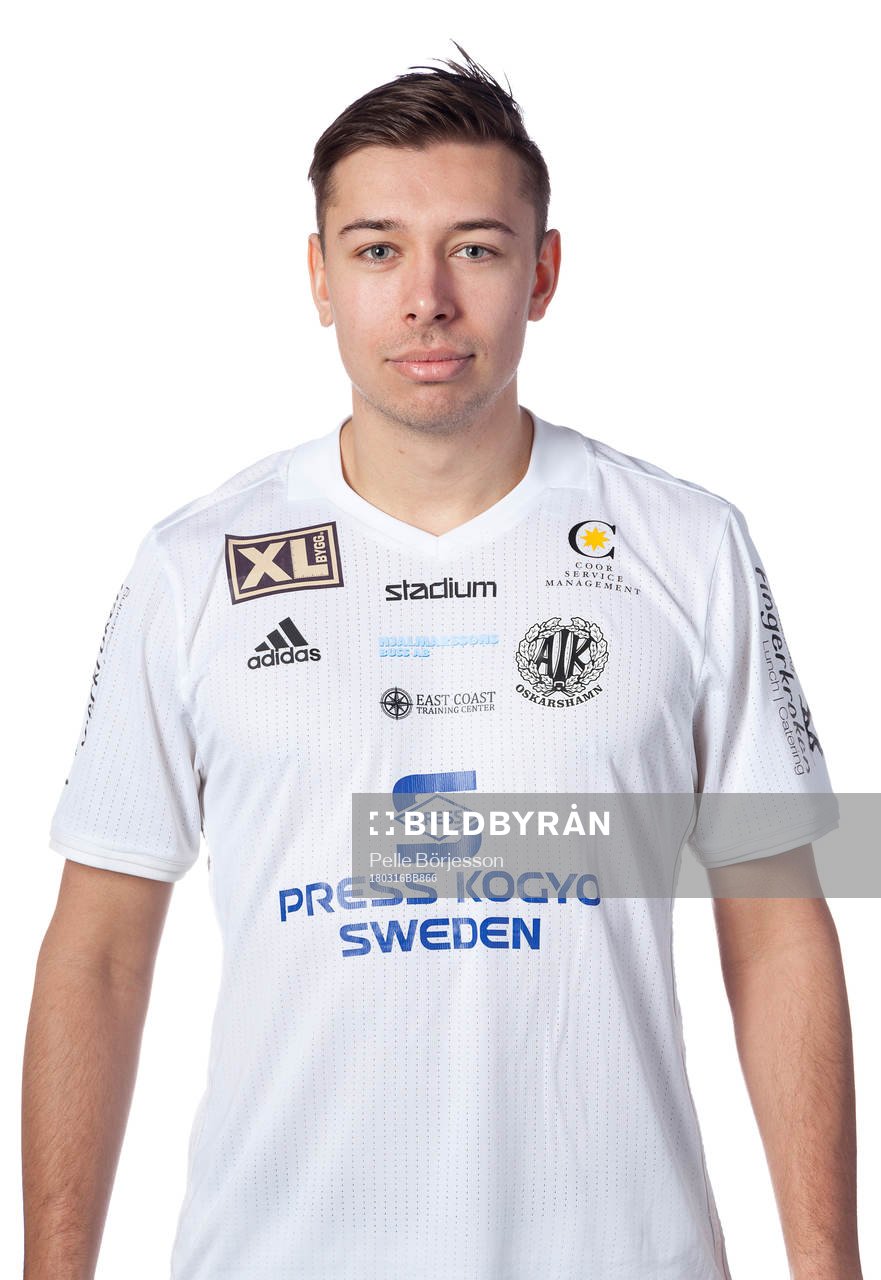 Oskarshamns Sebastian Huenul Helgesson poserar för ett porträtt den 16 mars 2018 i Oskarshamn.