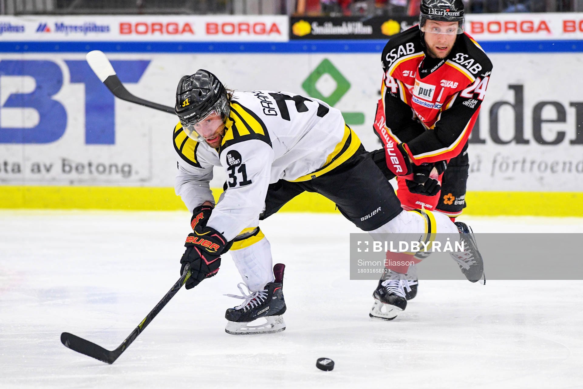 Brynäs Jonathan Granström och Luleås Johan Harju