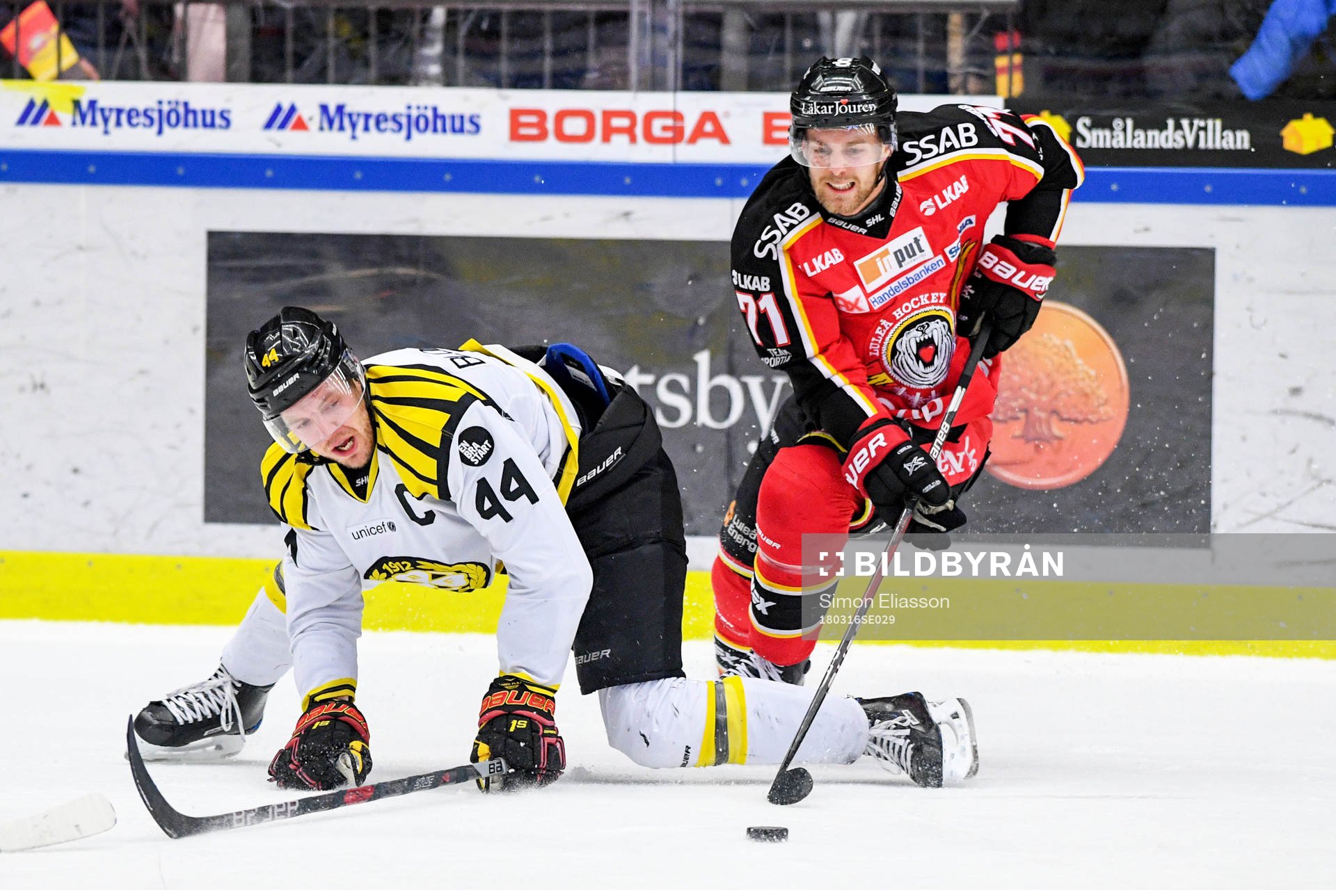 Brynäs Jacob Blomqvist och Luleås Patrick Cehlin