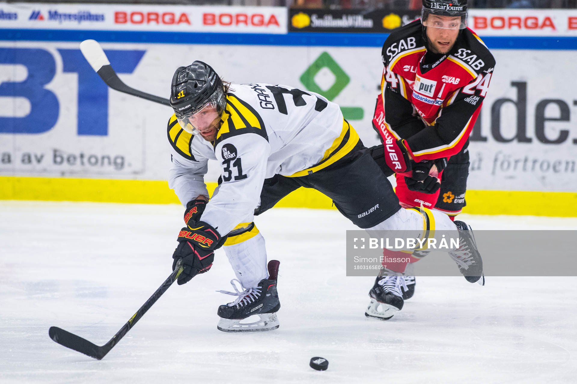 Brynäs Jonathan Granström och Luleås Johan Harju