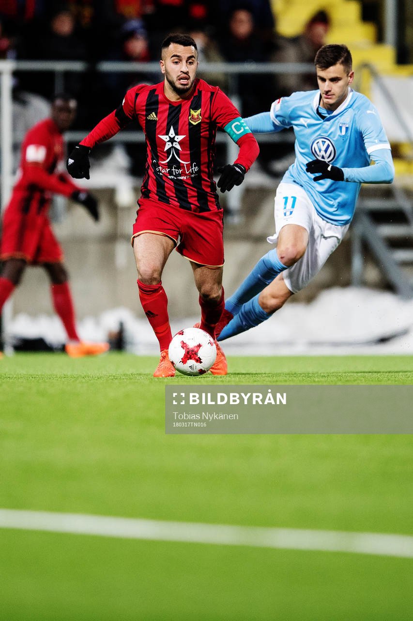Östersunds Brwa Nouri och Malmö FFs Alexander Jeremejeff