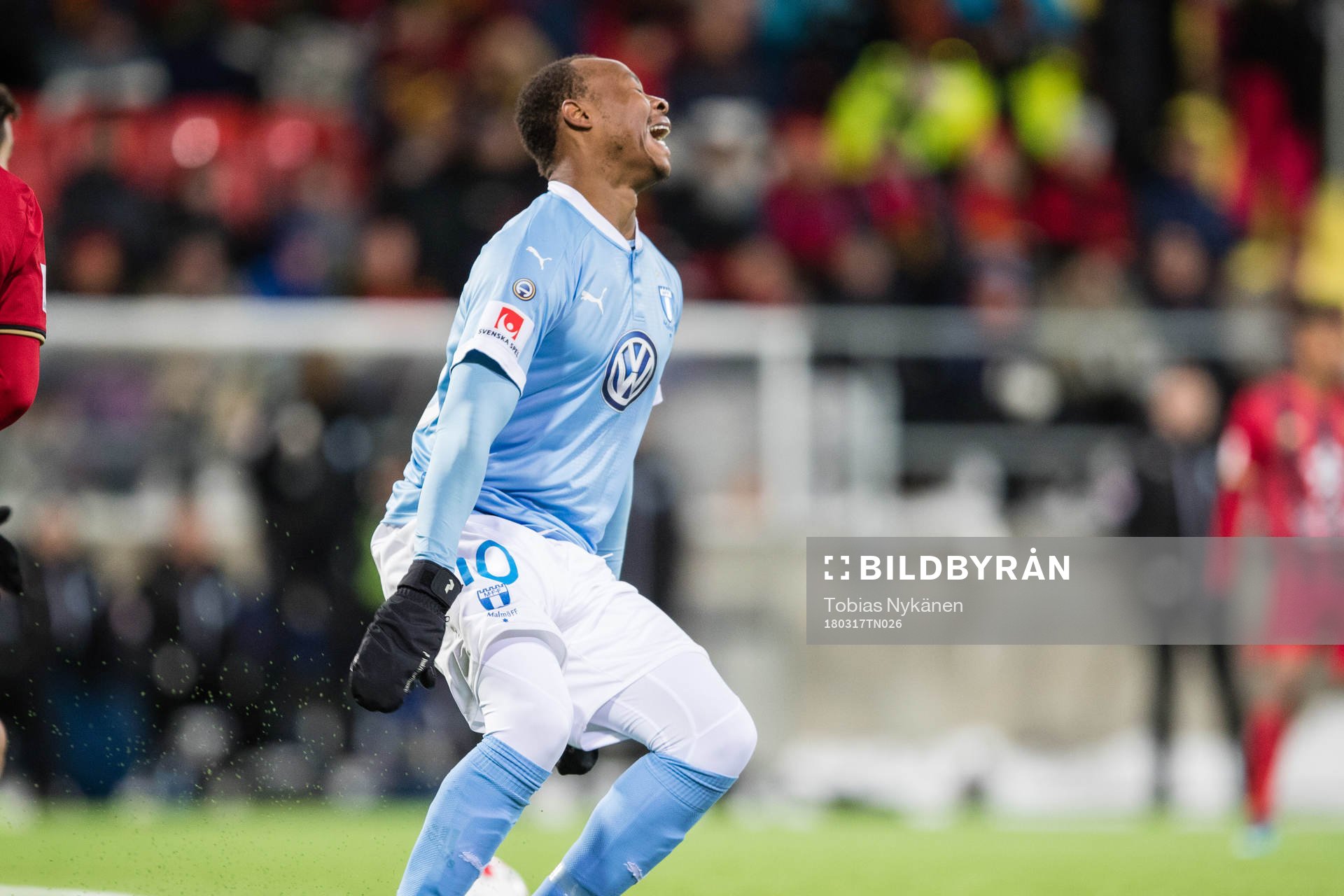Malmö FFs Carlos Strandberg deppar