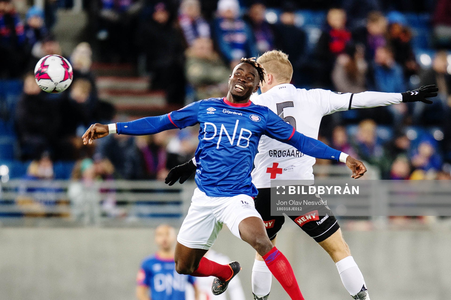 Sam Johnson of Vålerenga and Thomas Grøgaard of Odd