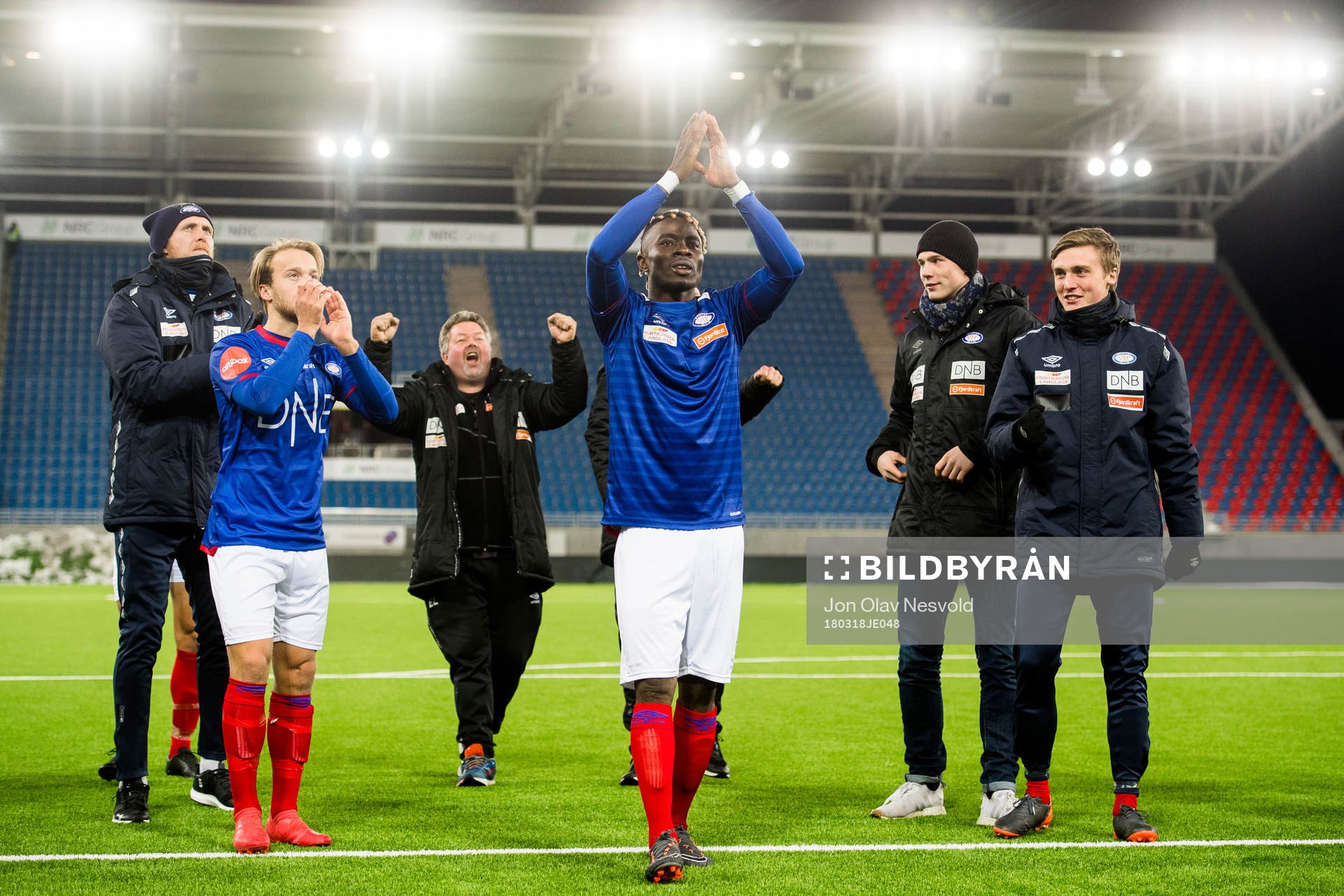 Sam Johnson of Vålerenga celebrates