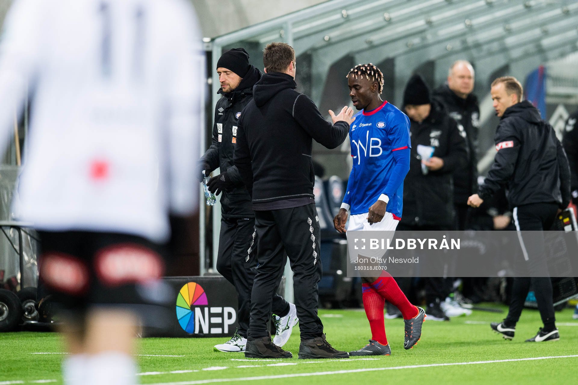 Ronny Deila, head coach of Vålerenga, and Sam Johnson of