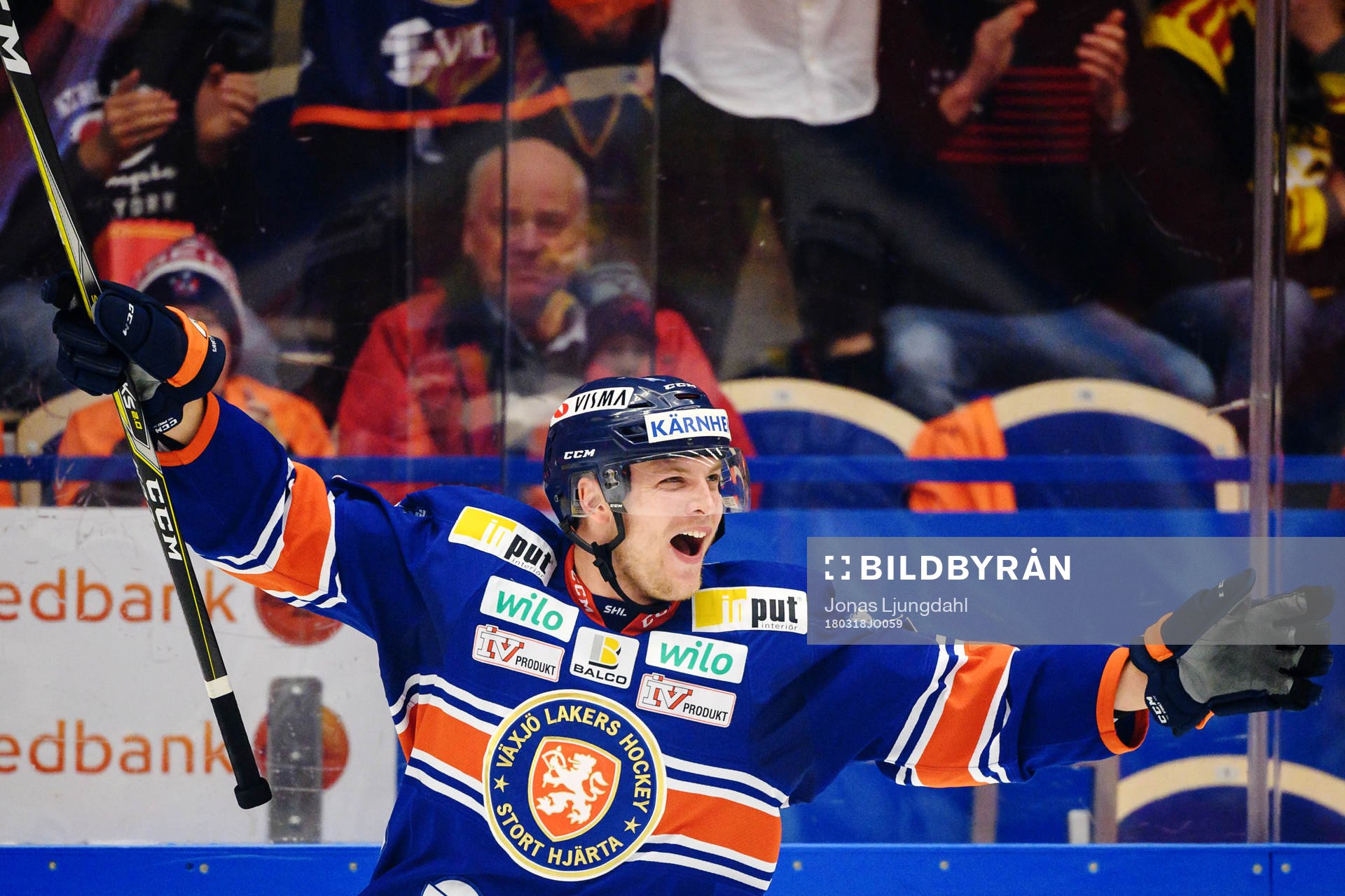 Växjös Oliver Bohm jublar