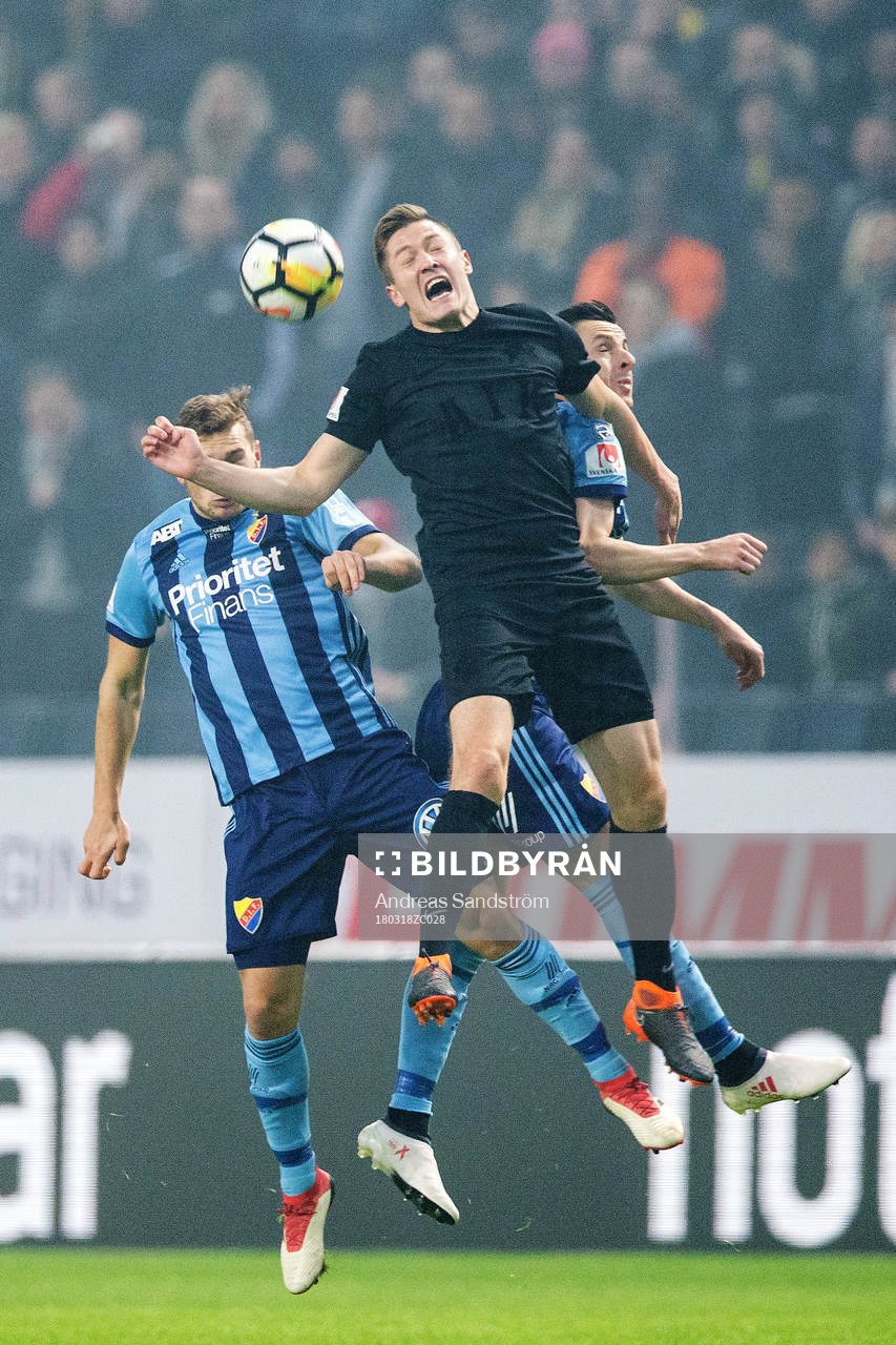 Djurgårdens Jesper Karlström och Johan Andersson i