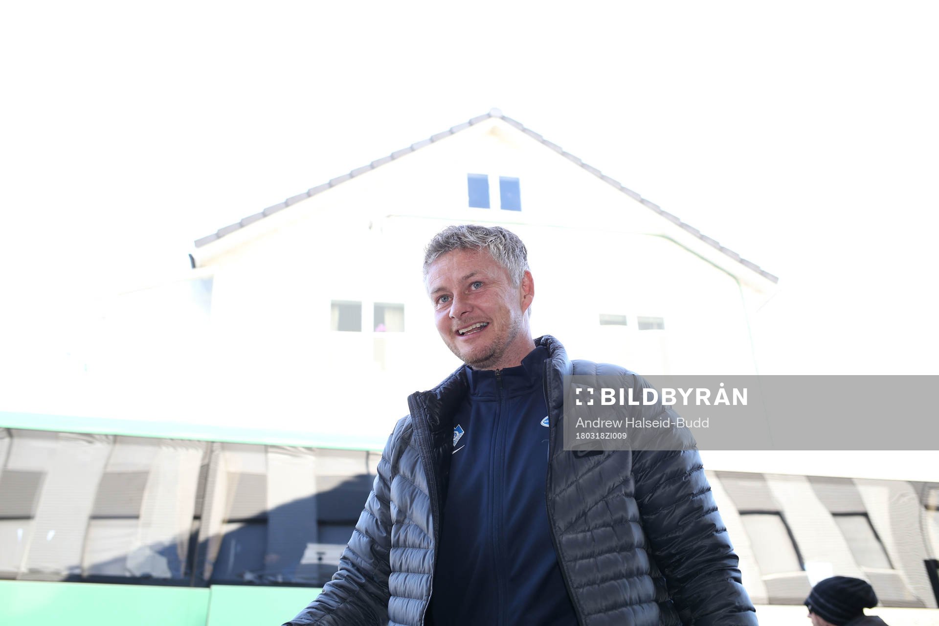 Ole Gunnar Solskjær arrives at the stadium