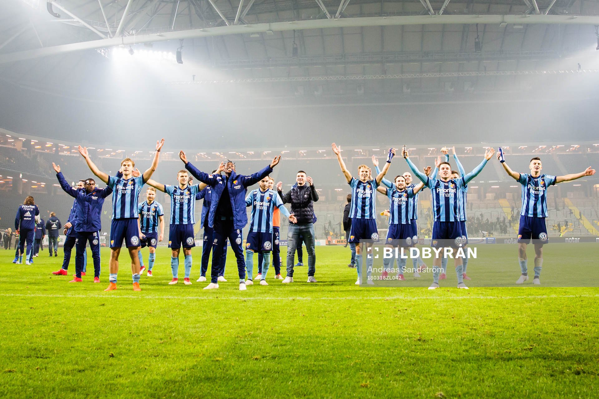 Djurgårdens spelare jublar