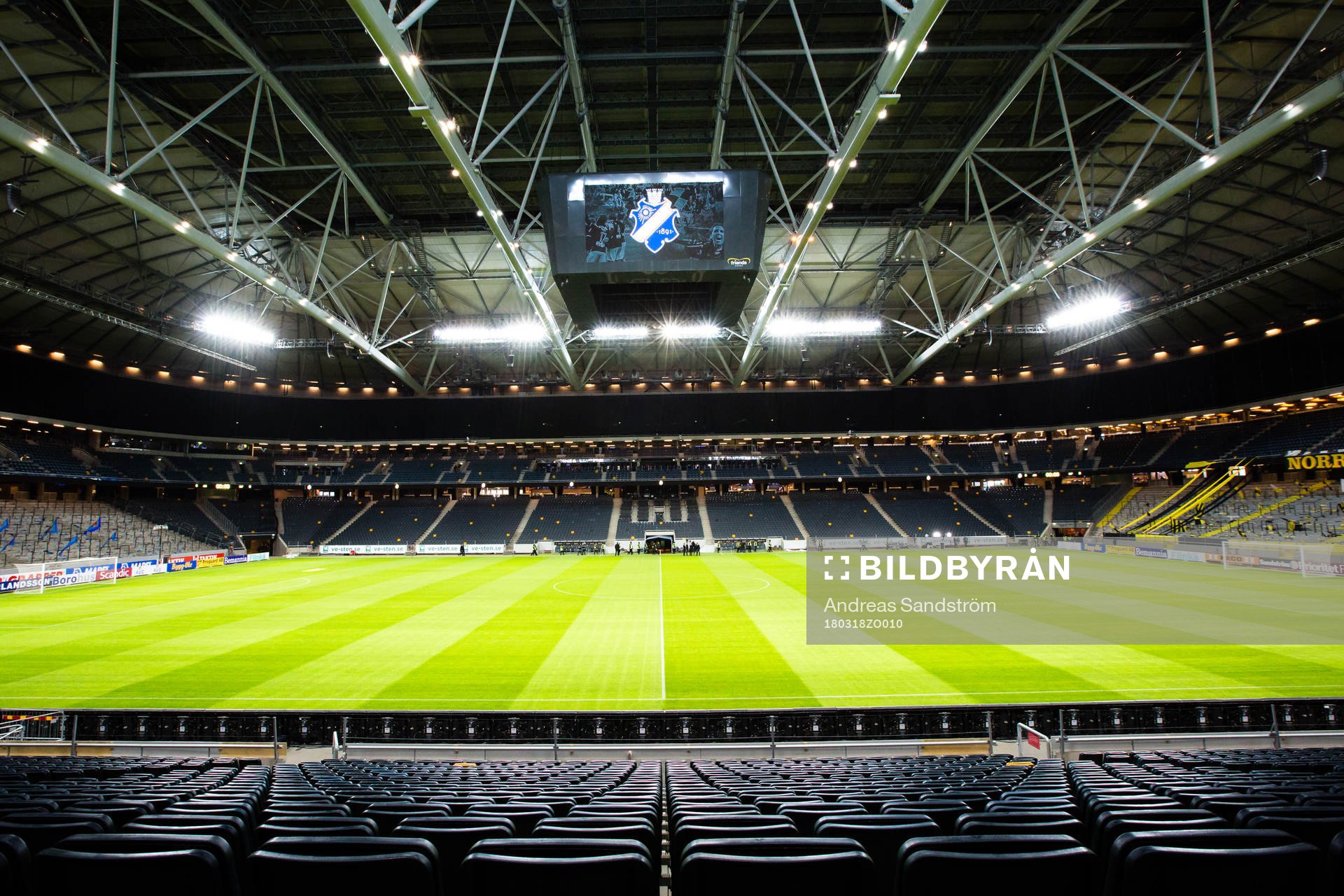Generell vy över Friends Arena