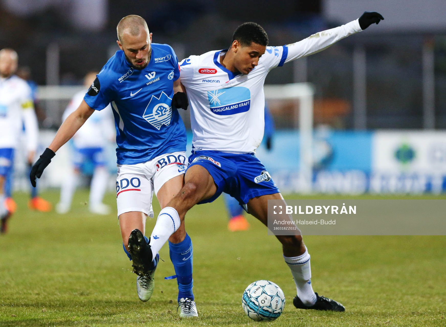 Eirik Hestad of Molde and Bruno Leite of Haugesund