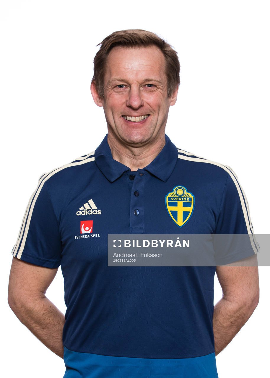 Paul Balsom, performance manager för Sveriges fotbollslandslag, poserar för ett porträtt den 19 mars 2018 i Stockholm. 