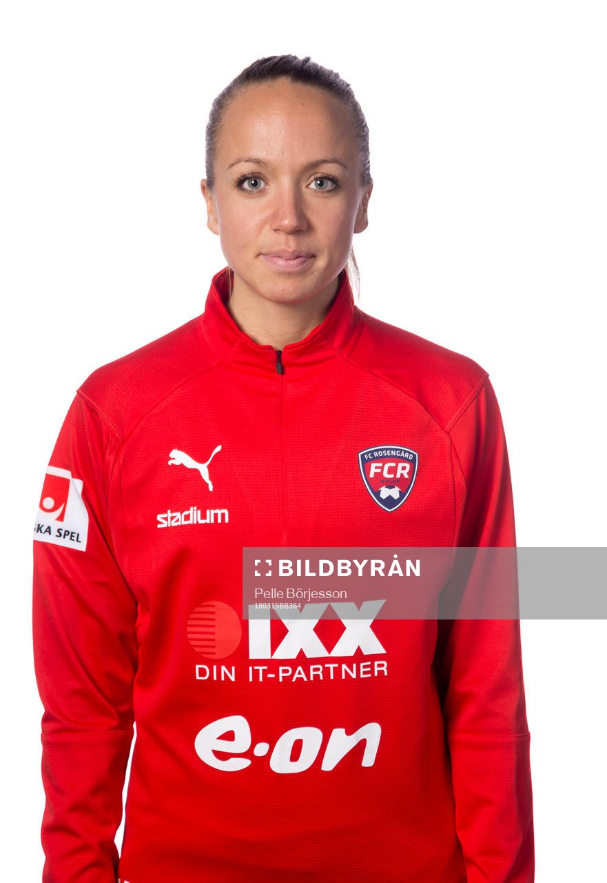 Rosengårds assisterande tränare Malin Levenstad poserar för ett porträtt den 19 mars 2018 i Malmö.