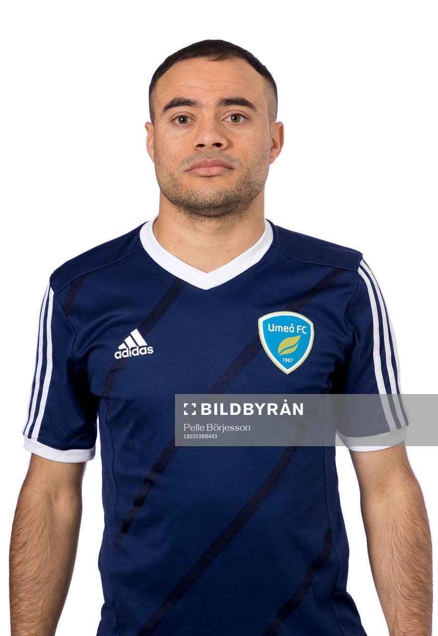 Umeås Isaac Freitas Da Silva poserar för ett porträtt den 19 mars 2018 i Umeå.