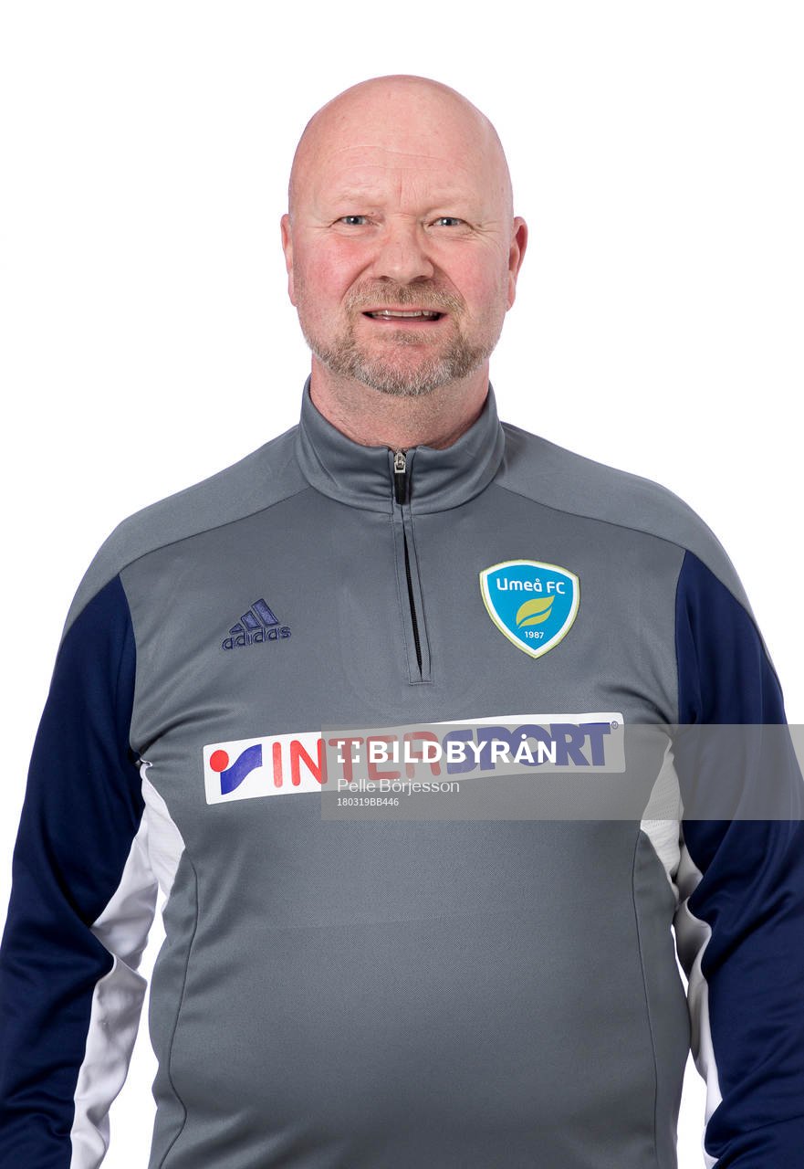 Umeås målvaktstränare Kim Eriksson poserar för ett porträtt den 19 mars 2018 i Umeå.