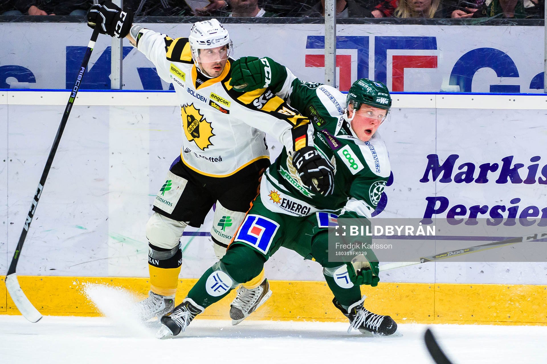 Skellefteås Fredrik Lindgren och Färjestads Fabian