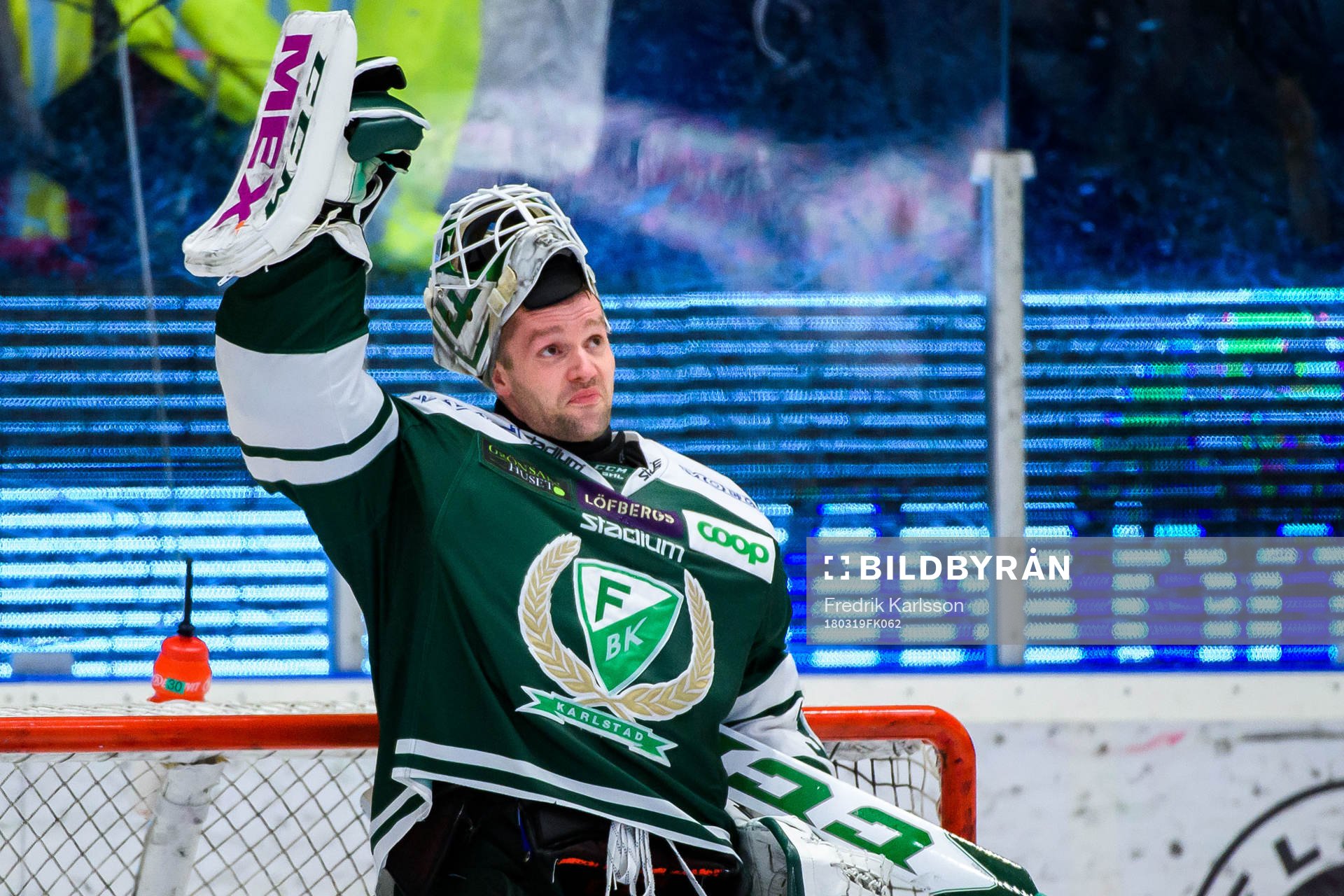 Färjestads målvakt Lars Haugen