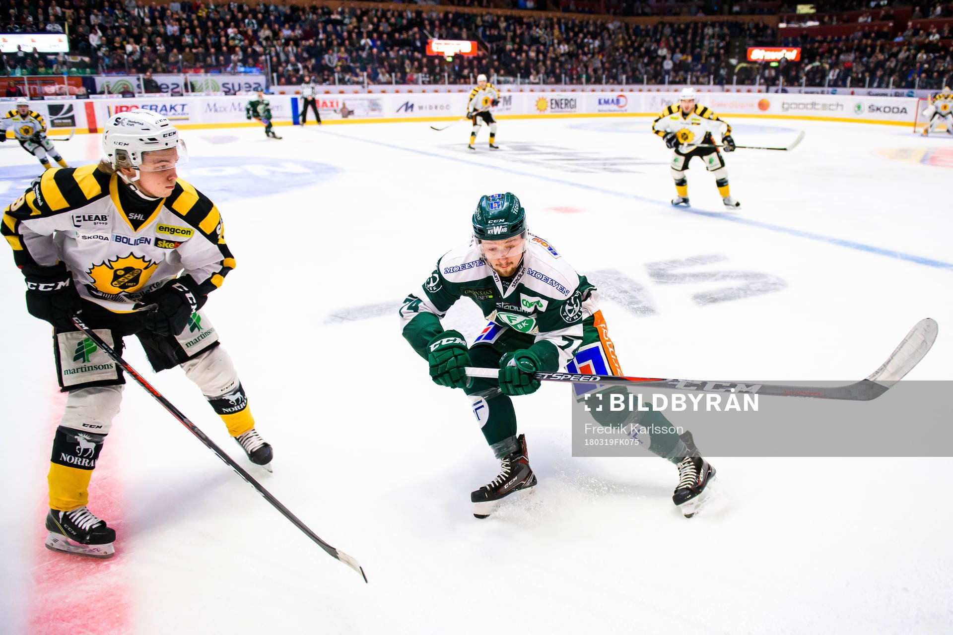 Skellefteås Tim Söderlund och Färjestads Rasmus Asplund
