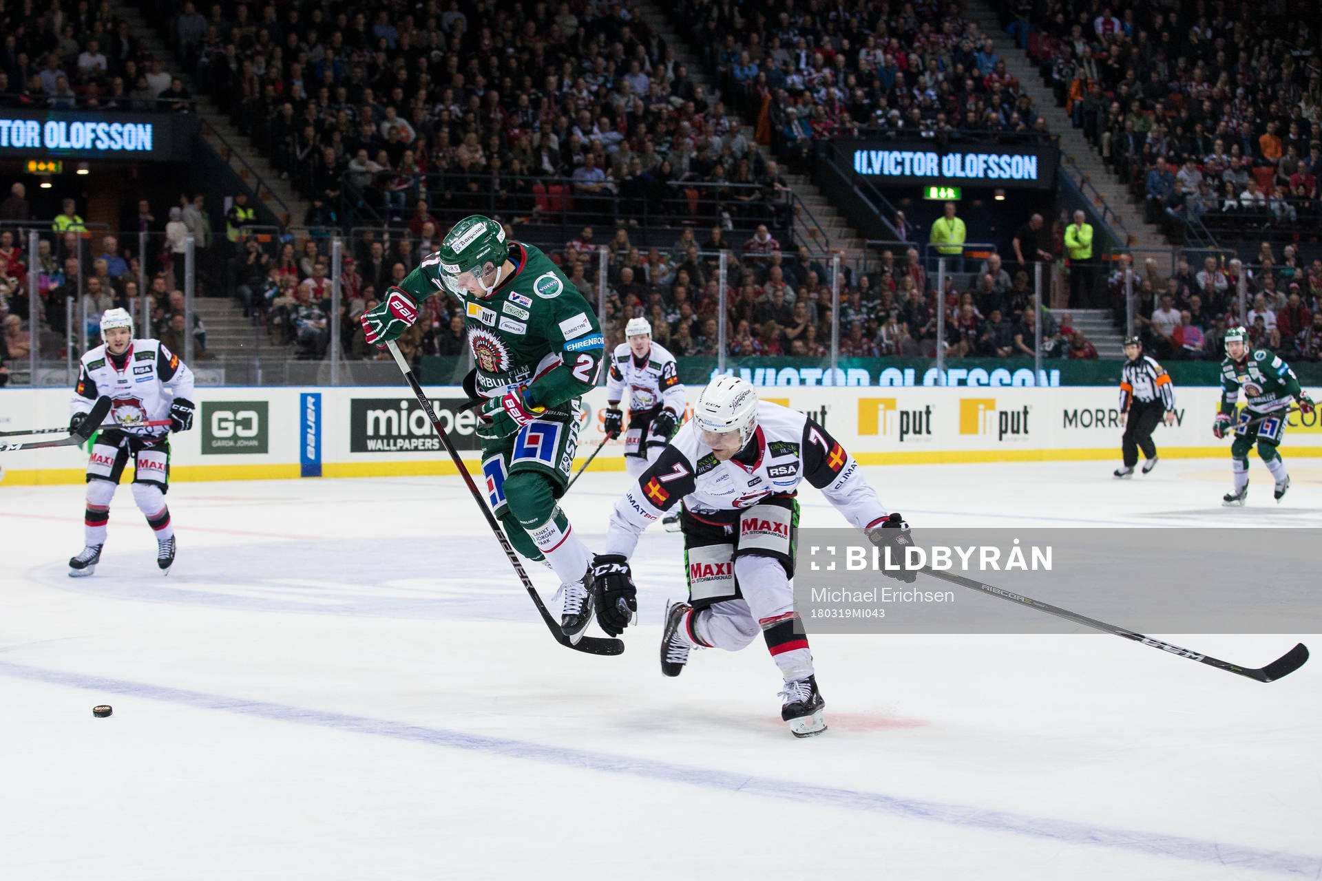 Frölundas Christoffer Ehn mot Malmö Redhawks Nils