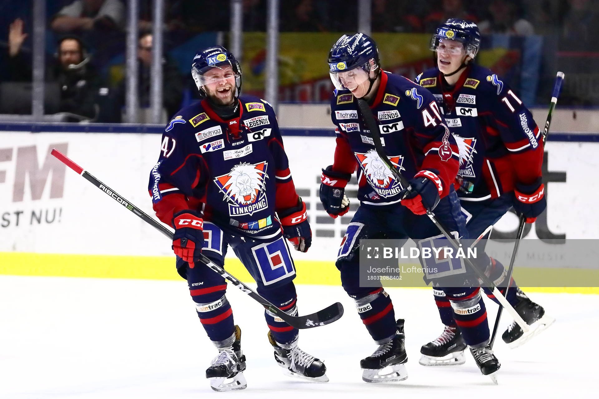 Linköpings Chad Billins, Ken Andre Olimb och Henrik