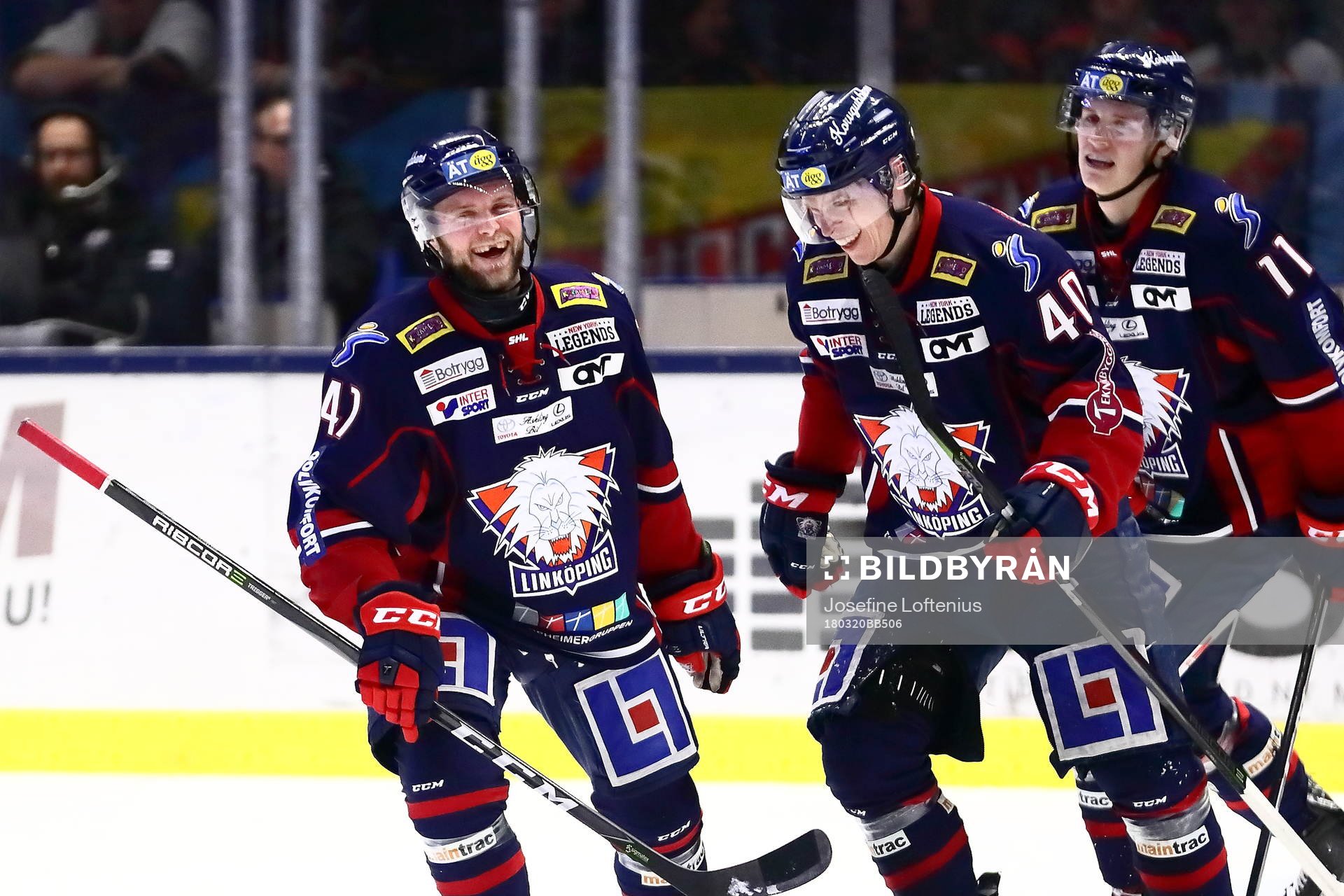 Linköpings Chad Billins, Ken Andre Olimb och Henrik